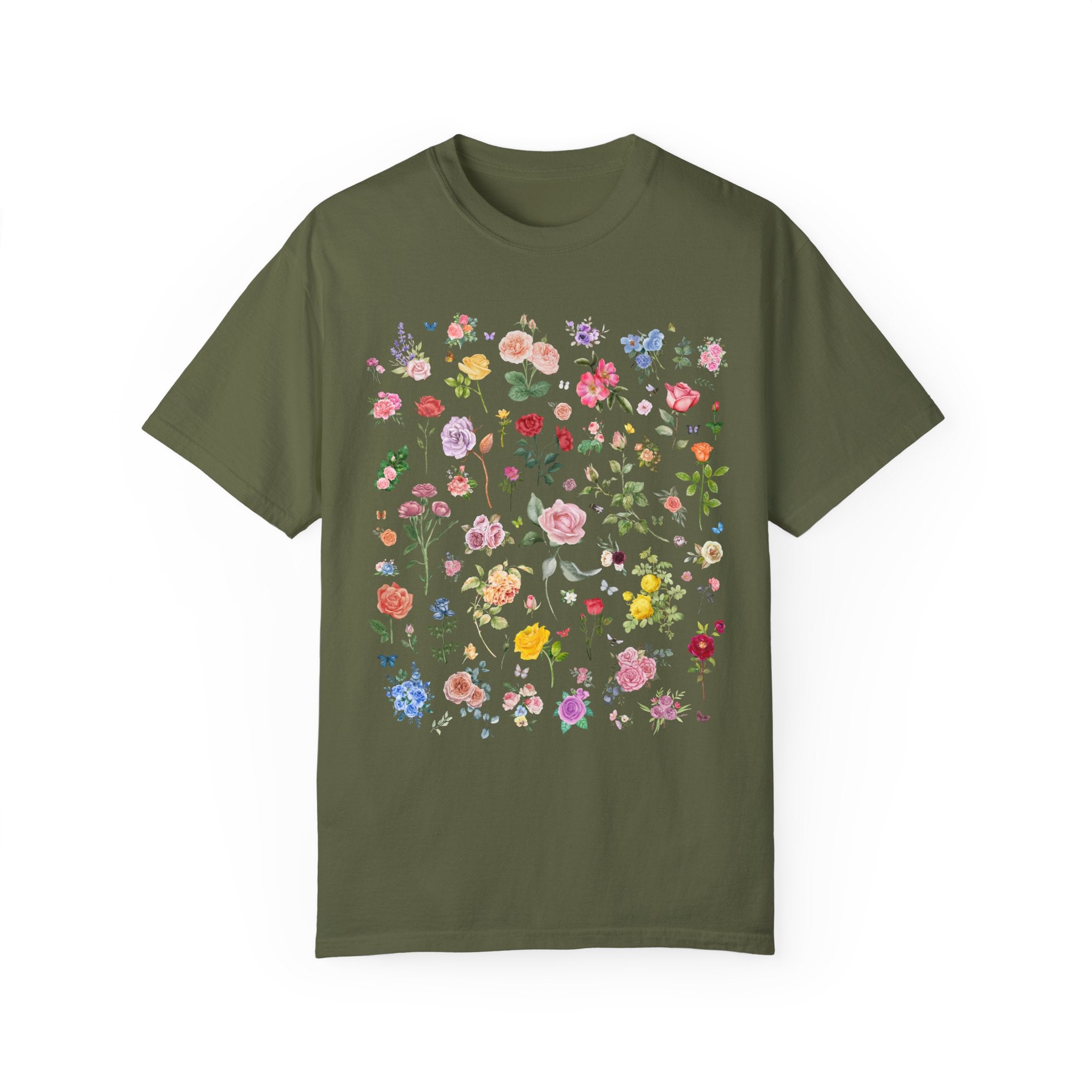 Rose Flower T-Shirt, Mom Who Loves Flowers, June Birth Month Gift for Mother's Day, Cute Birthday Present, Florist or Daughter who Gardens - Opal and June