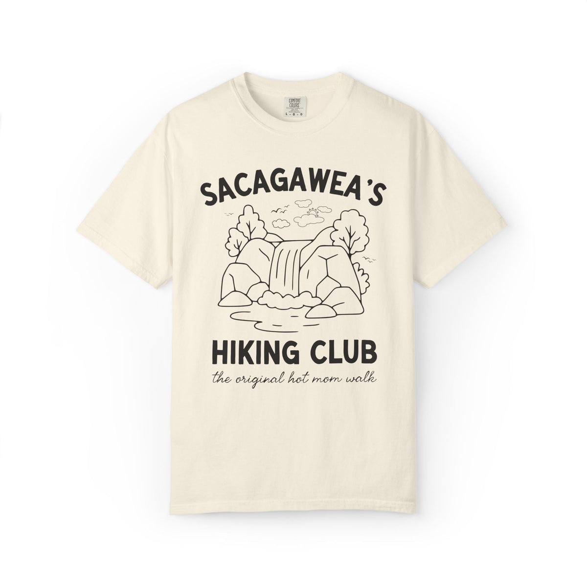 Sacagawea's Hiking Club: The Original Hot Mom Walk, Funny American History Hiking Lover T-Shirt for Mom or New Mama Who Loves Hiking - Opal and June
