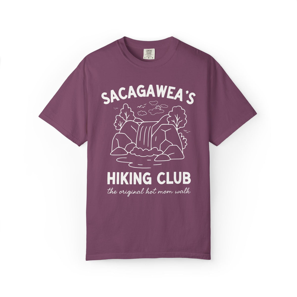Sacagawea's Hiking Club: The Original Hot Mom Walk, Funny American History Hiking Lover T-Shirt for Mom or New Mama Who Loves Hiking - Opal and June