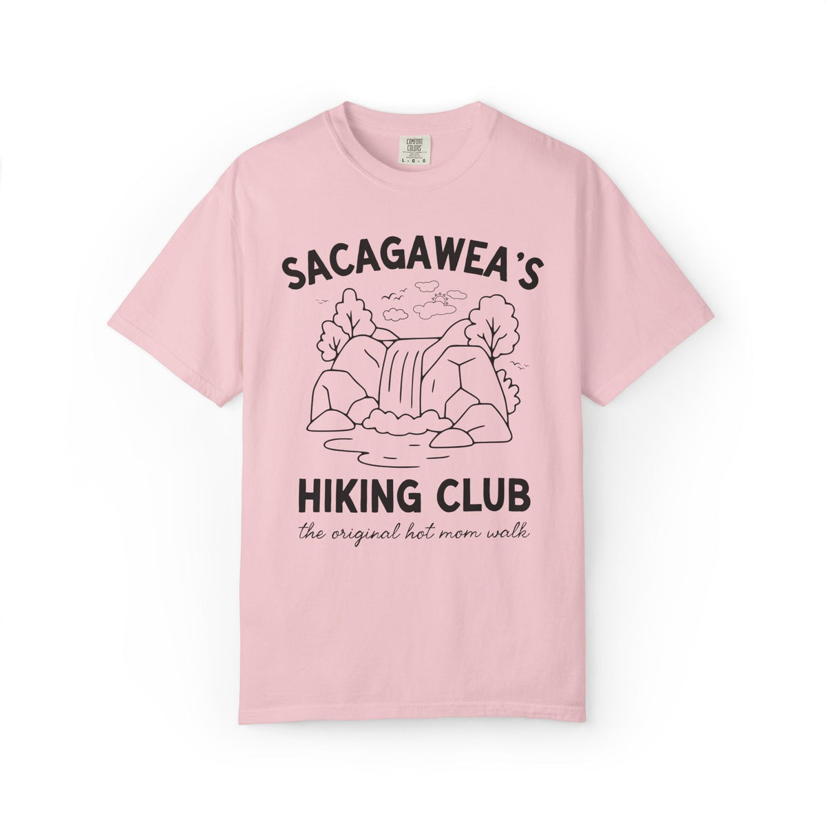 Sacagawea's Hiking Club: The Original Hot Mom Walk, Funny American History Hiking Lover T-Shirt for Mom or New Mama Who Loves Hiking - Opal and June