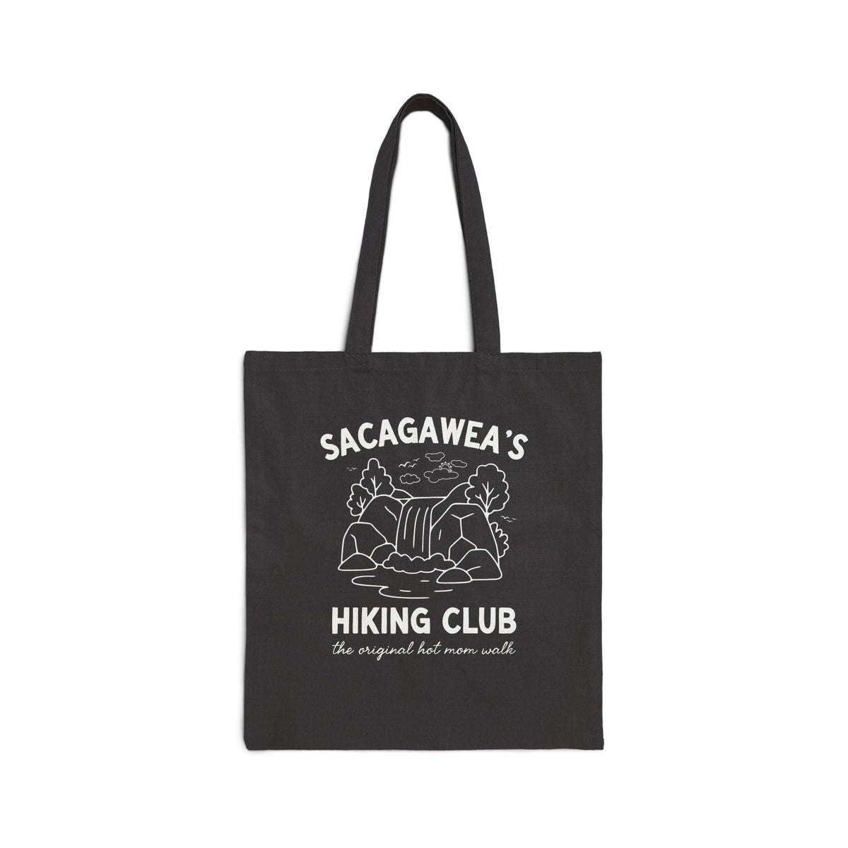 Sacagawea's Hiking Club: The Original Hot Mom Walk, Funny American History Hiking Lover Tote Bag for Mom or New Mama Who Loves Hiking - Opal and June