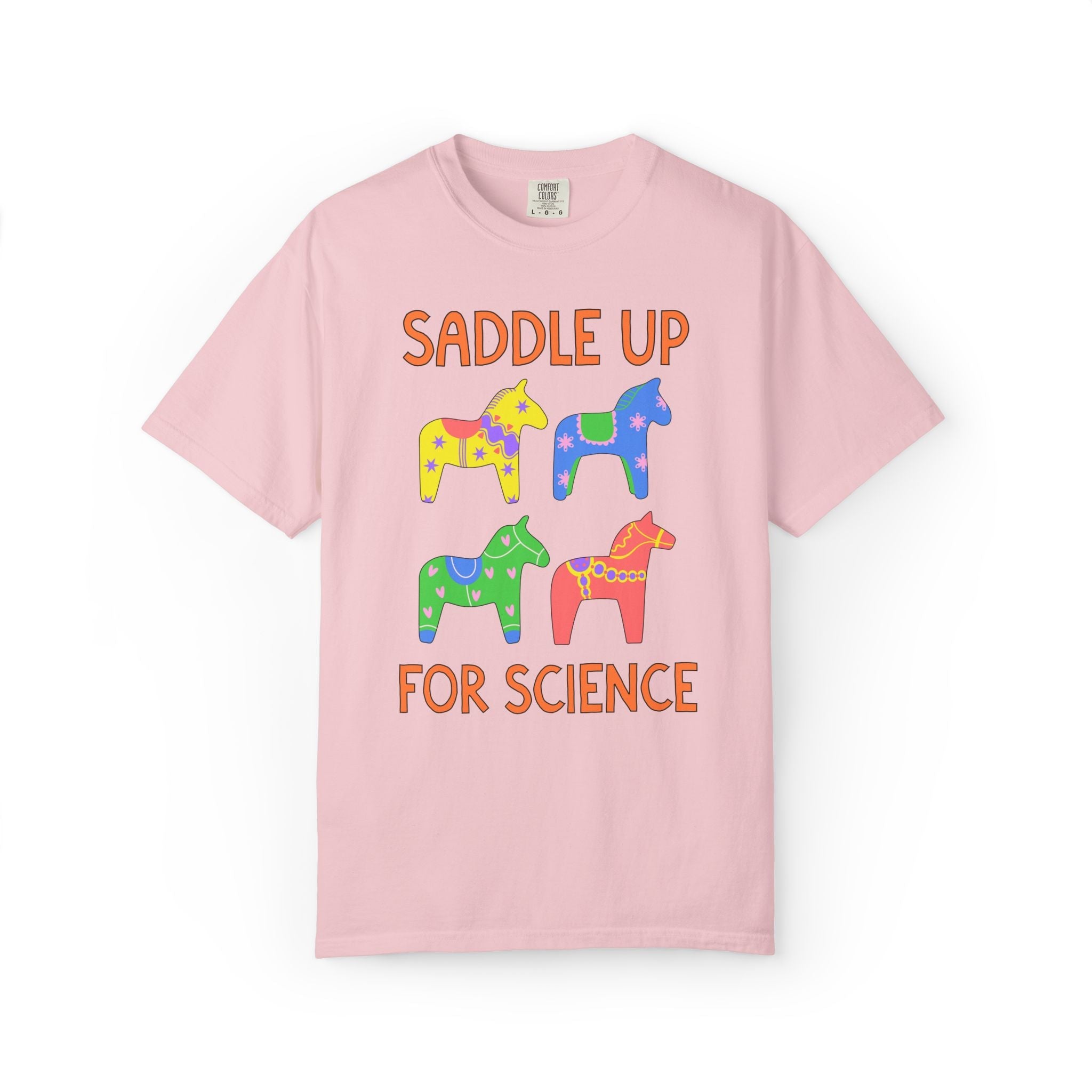 Saddle Up for Science: Cute Science Teacher, Matching Science Department Shirt, Silly Dreamcore Aesthetic Tee with Horses, New Teacher Gift - Opal and June