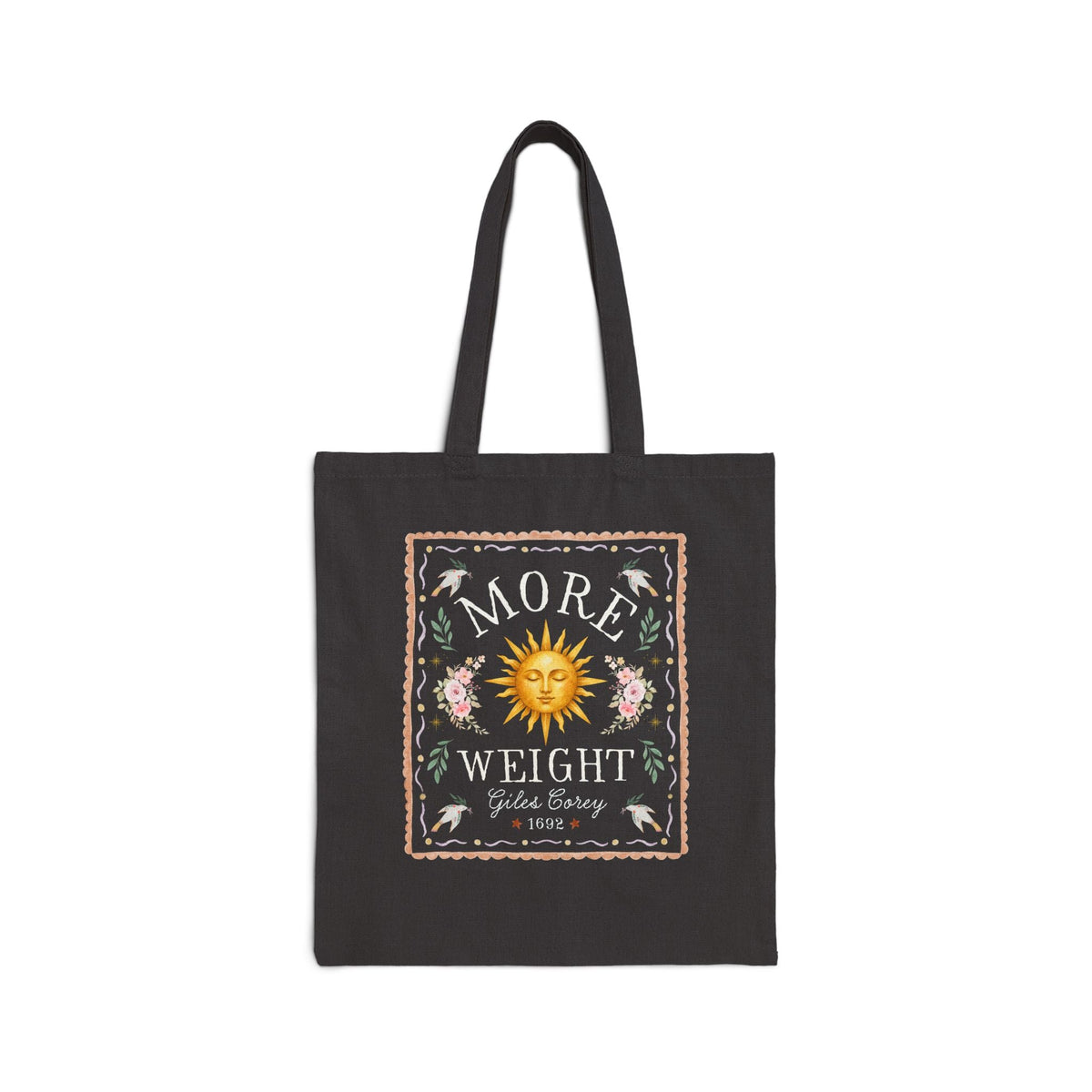 Salem Witch Trials History Buff Tote Bag: More Weight Giles Corey, Massachusetts New England Historical Disaster Tote Bag, Witchy History - Opal and June