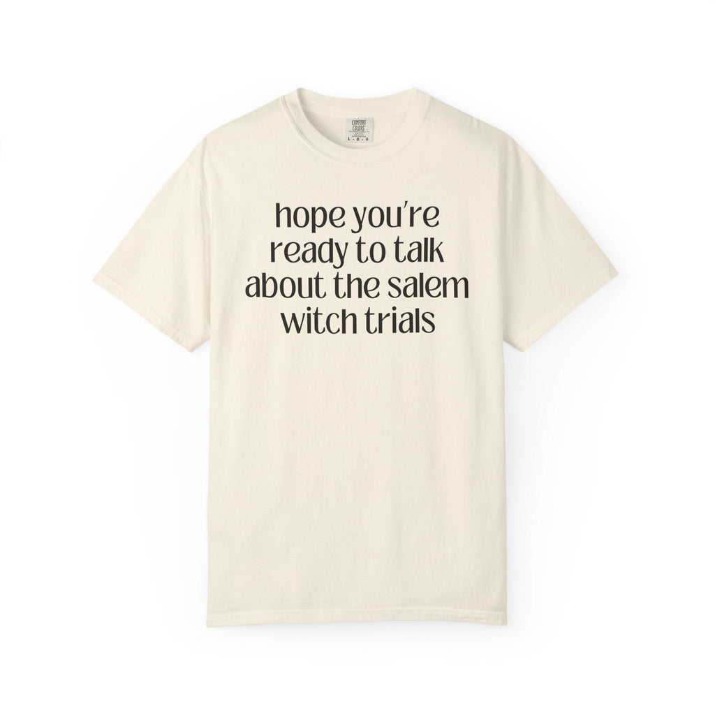 Salem Witch Trials History, Women's History Buff Gift, Spooky Season Witchy Historian Halloween Tee, Minimalist Feminist Witch Trial T-Shirt - Opal and June