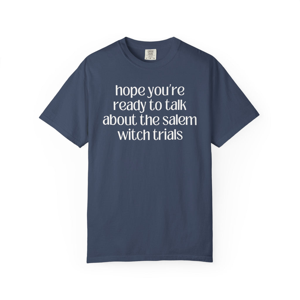 Salem Witch Trials History, Women's History Buff Gift, Spooky Season Witchy Historian Halloween Tee, Minimalist Feminist Witch Trial T-Shirt - Opal and June