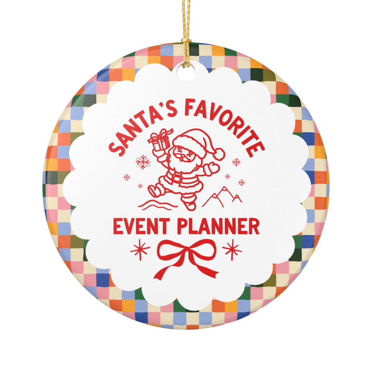 Santa's Favorite Event Planner Christmas Ornament - Opal and June