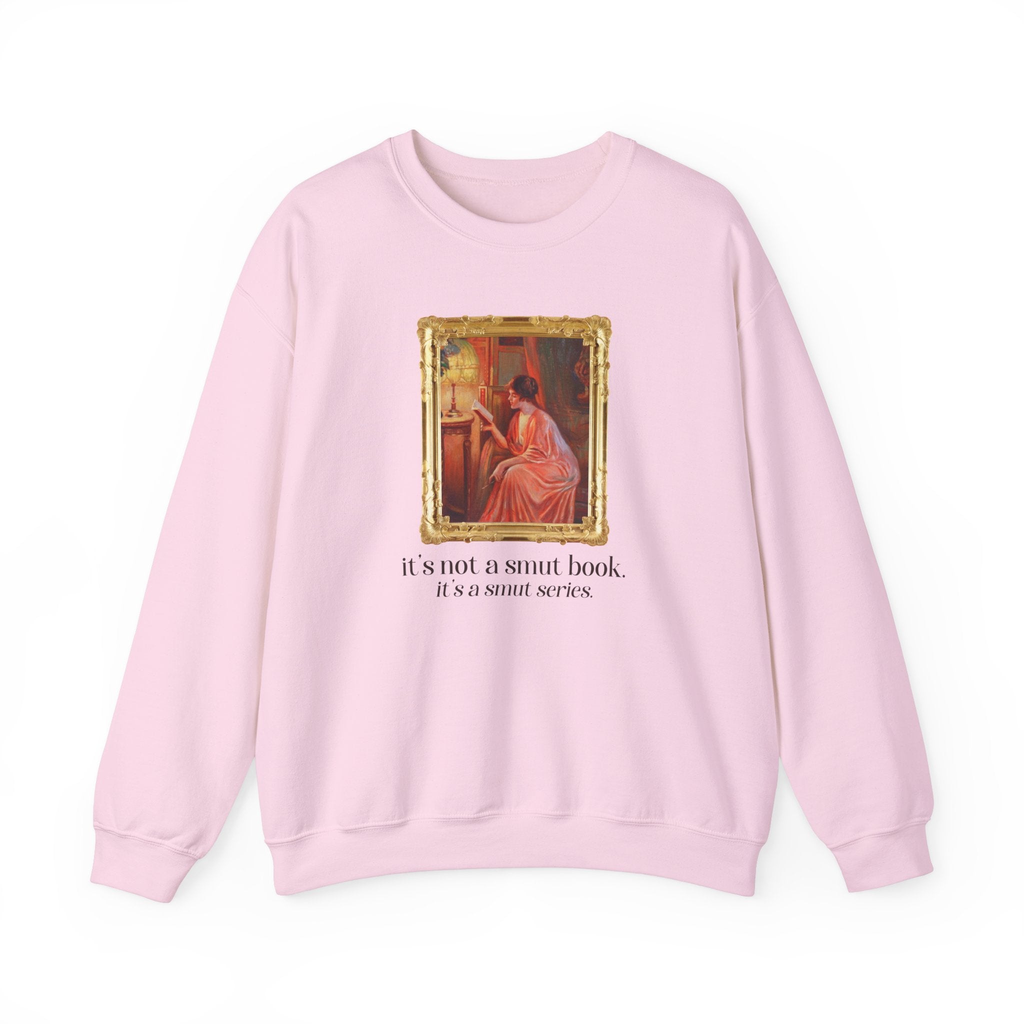Sarcastic Romance Book Sweatshirt for Wife Who Loves Romantasy Novels, Delphin Enjolras Lady Reading By Lamplight Art History Bookish Gift - Opal and June