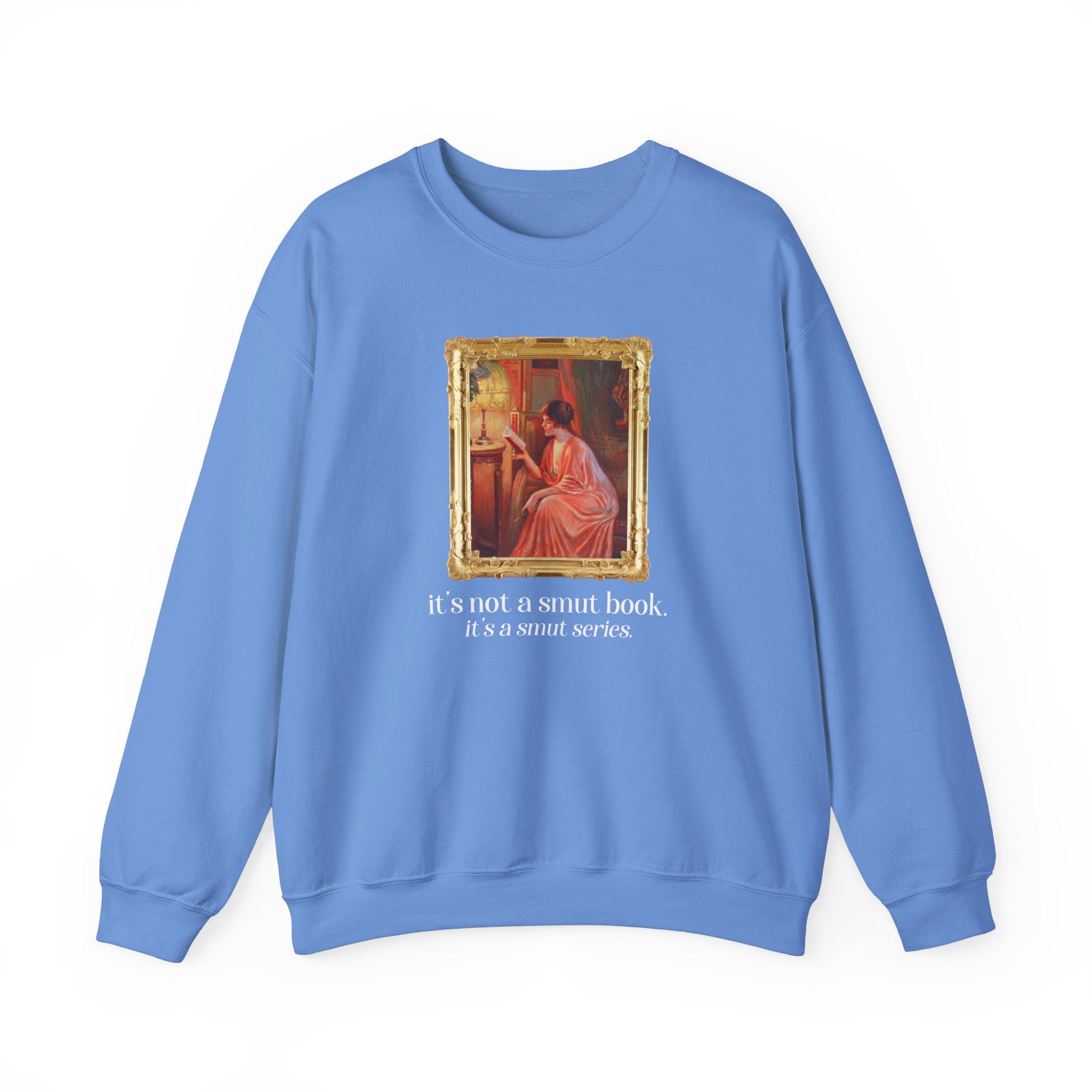 Sarcastic Romance Book Sweatshirt for Wife Who Loves Romantasy Novels, Delphin Enjolras Lady Reading By Lamplight Art History Bookish Gift - Opal and June