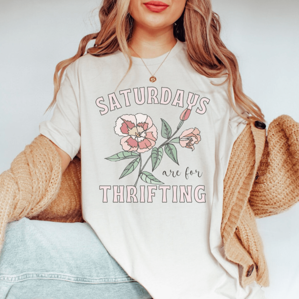 Saturdays are for Thrifting Tee - Opal and June