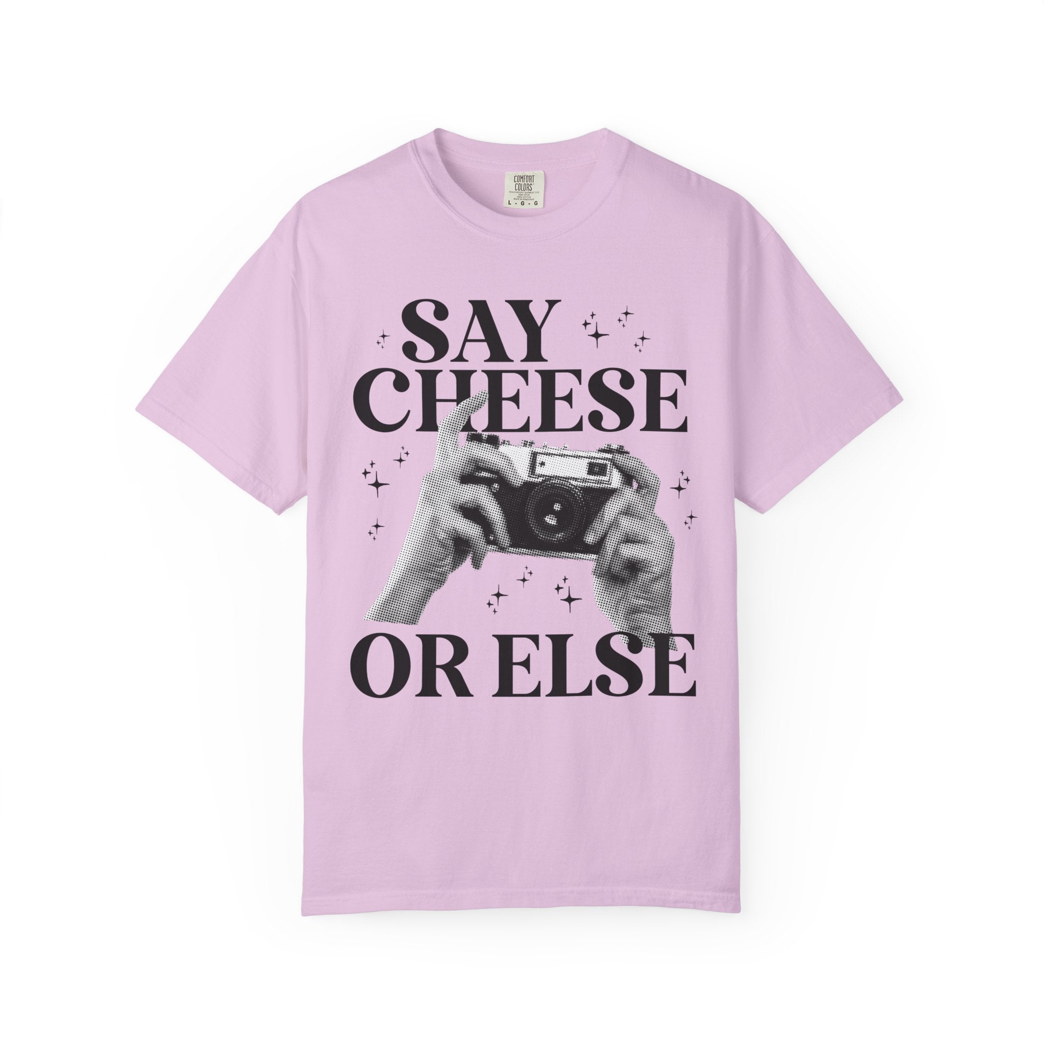 Say Cheese or Else: Funny Wedding Photographer Tee - Opal and June