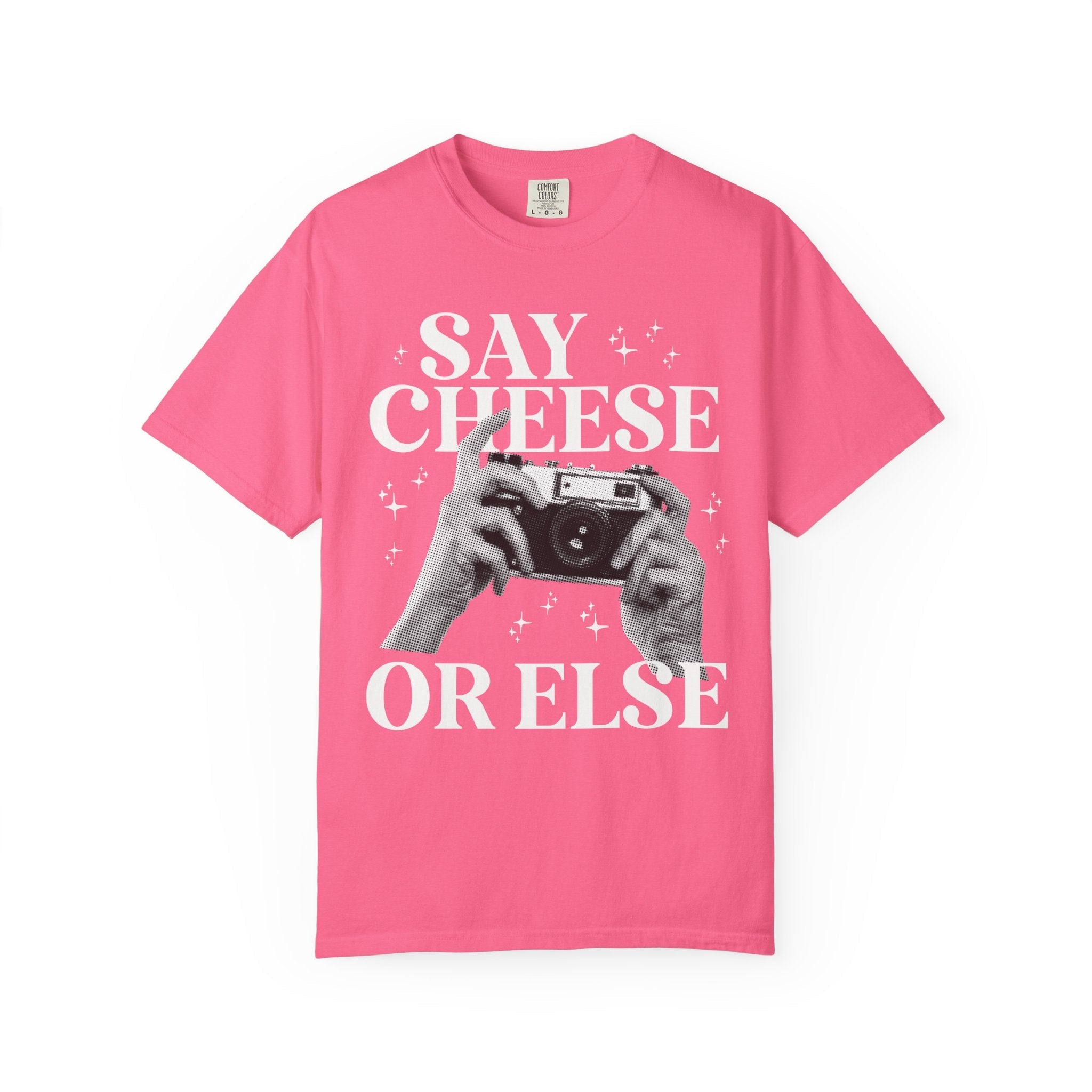 Say Cheese or Else: Funny Wedding Photographer Tee - Opal and June