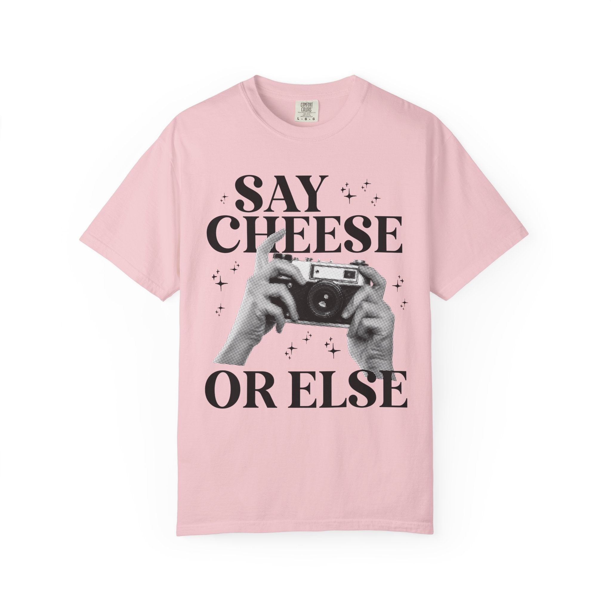 Say Cheese or Else: Funny Wedding Photographer Tee - Opal and June
