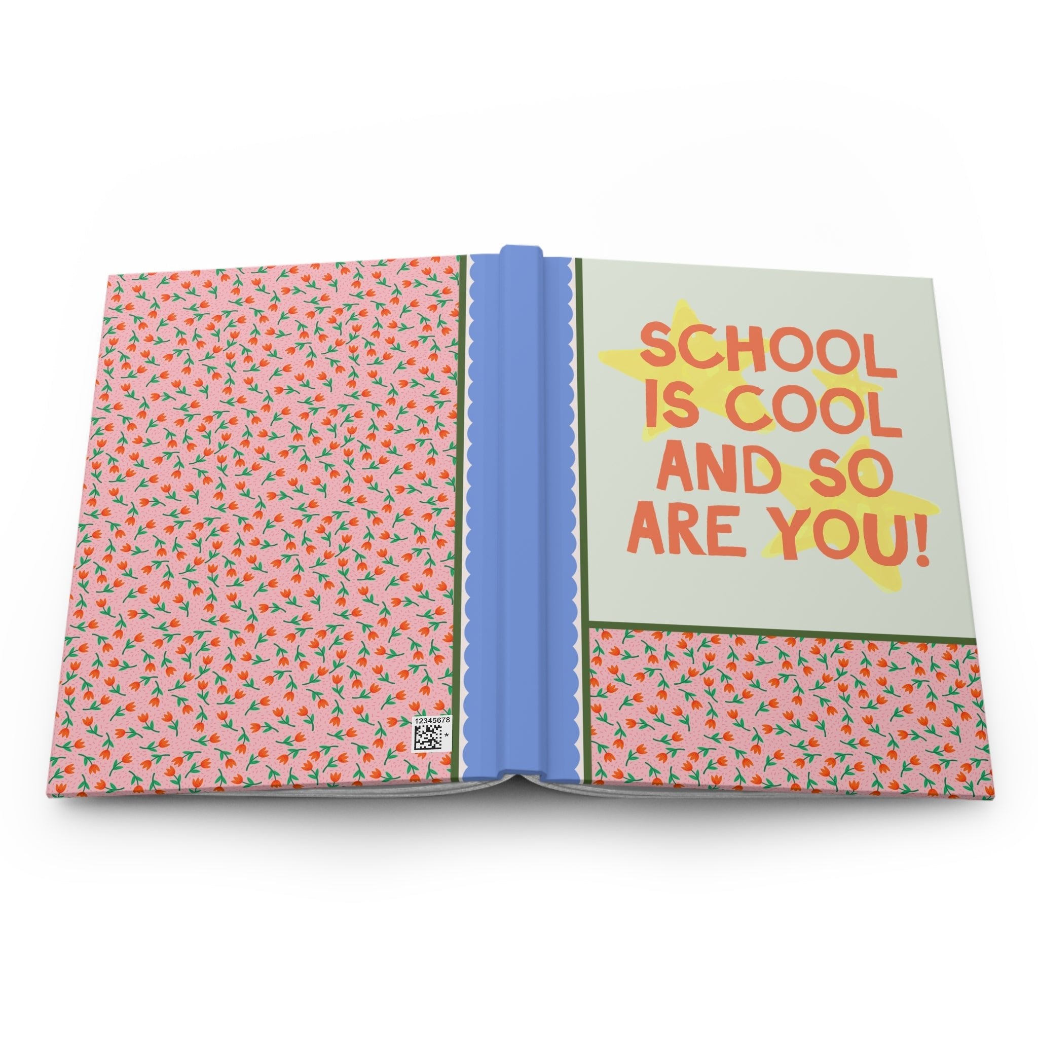 School is Cool and So Are You: Cute Retro Aesthetic Matching Teacher Notebook for Elementary School Teacher, Funny High School Teacher Journal - Opal and June