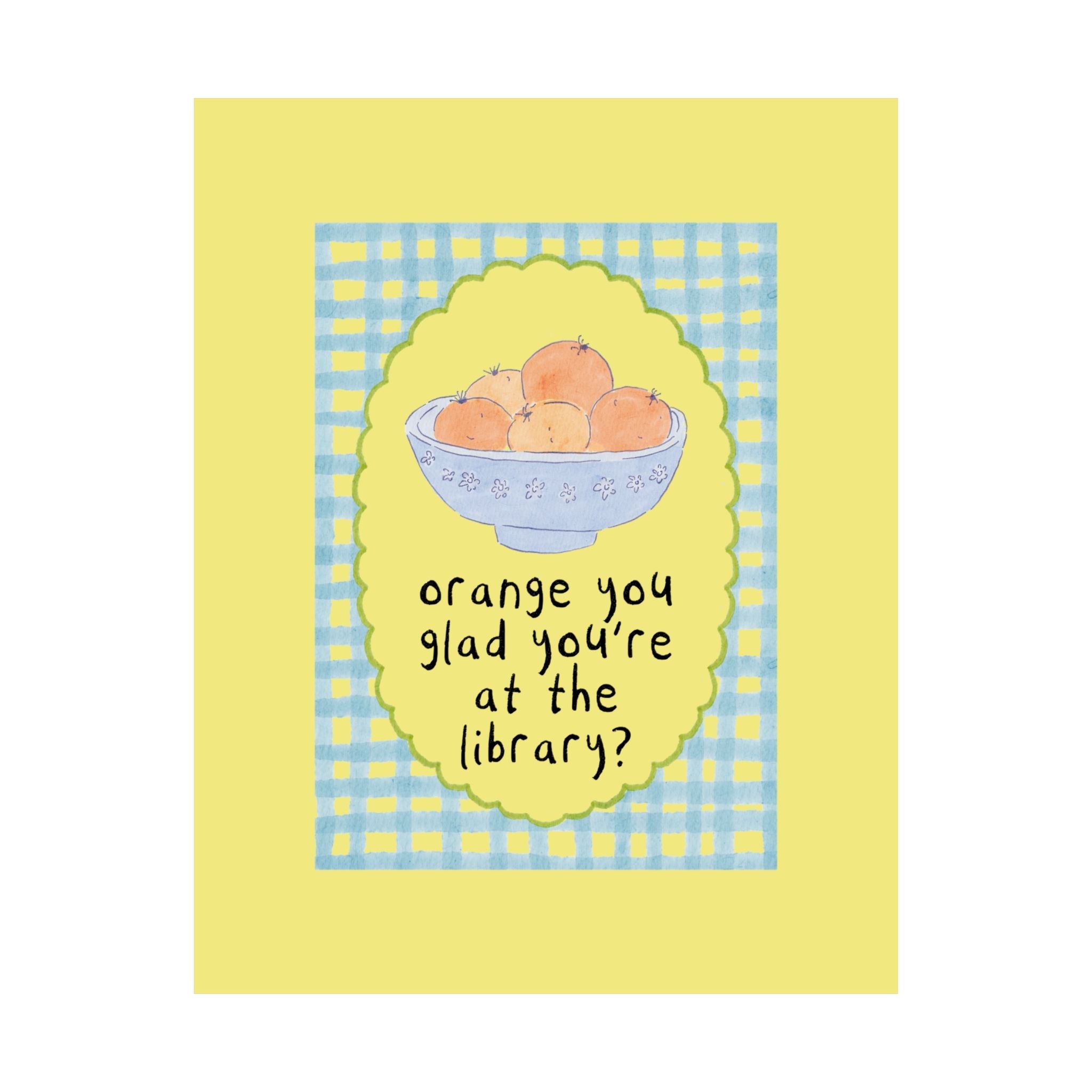 School Librarian Decor for Library: Orange You Glad You're at School - Opal and June