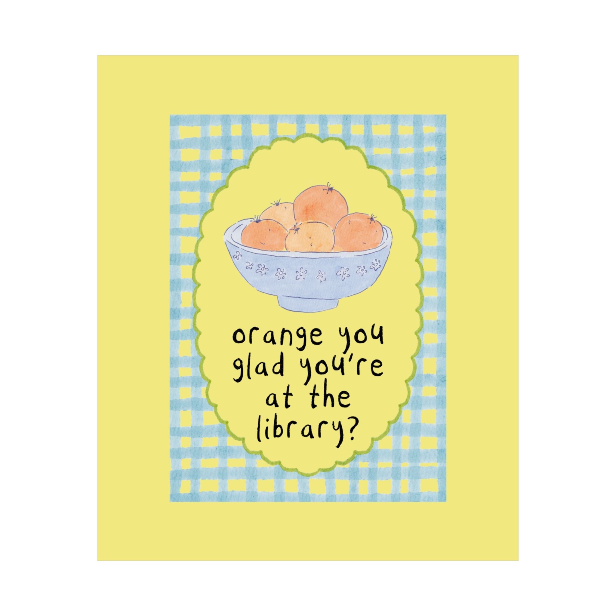School Librarian Decor for Library: Orange You Glad You're at School - Opal and June