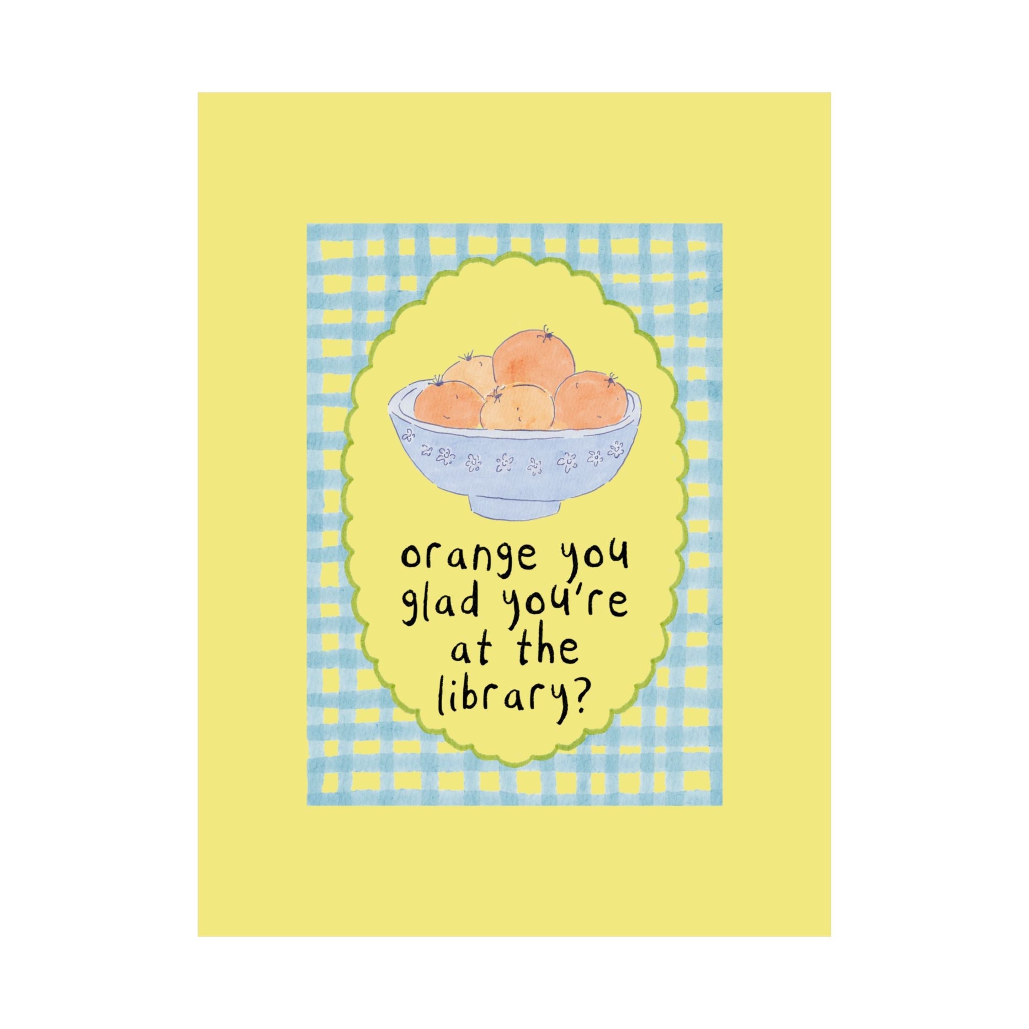 School Librarian Decor for Library: Orange You Glad You're at School - Opal and June