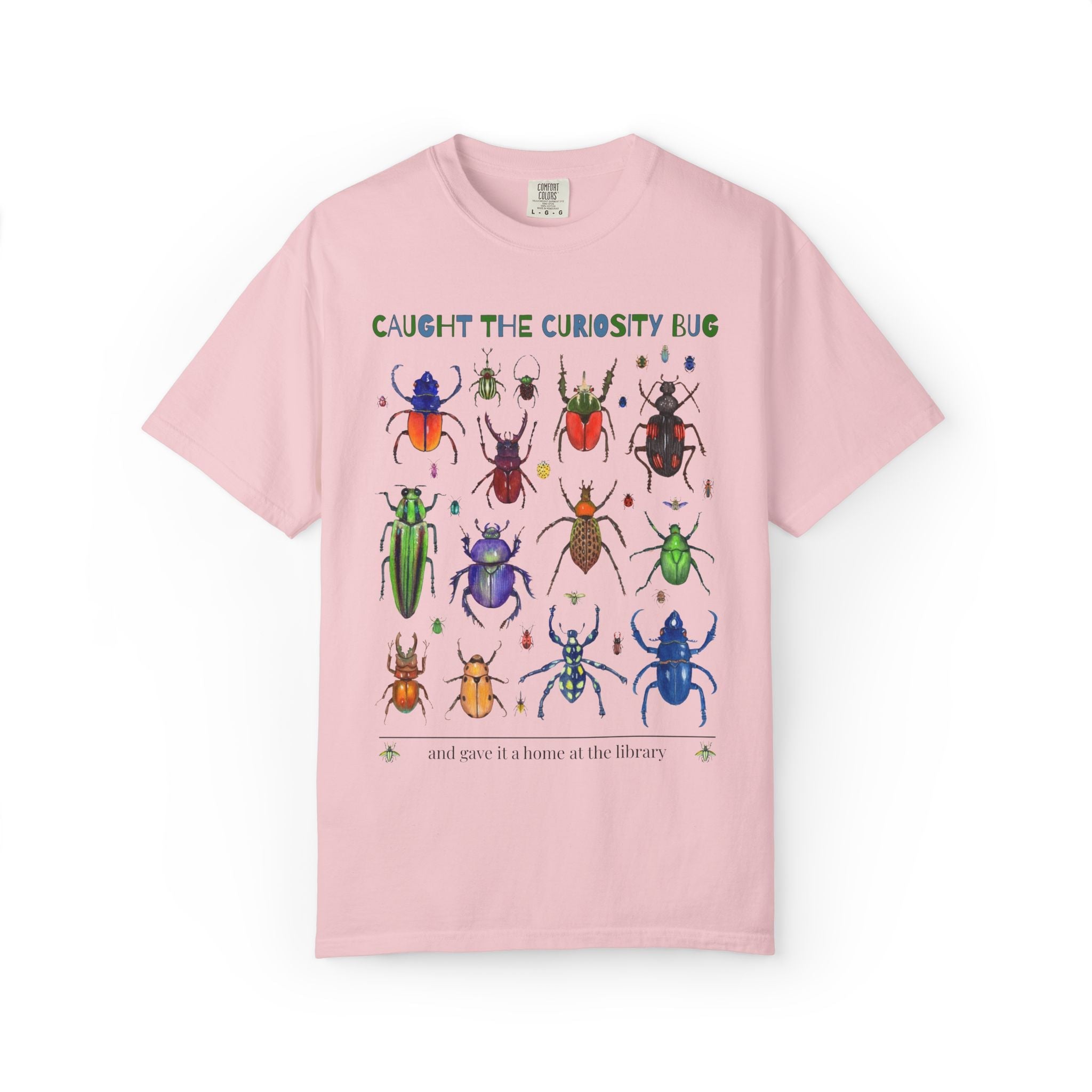 School Librarian Insect Book Lover T-Shirt for Librarian Who Love Bugs, Silly Matching Teacher T-Shirt for Library Day, Cute Entomology Science Teacher Tee - Opal and June