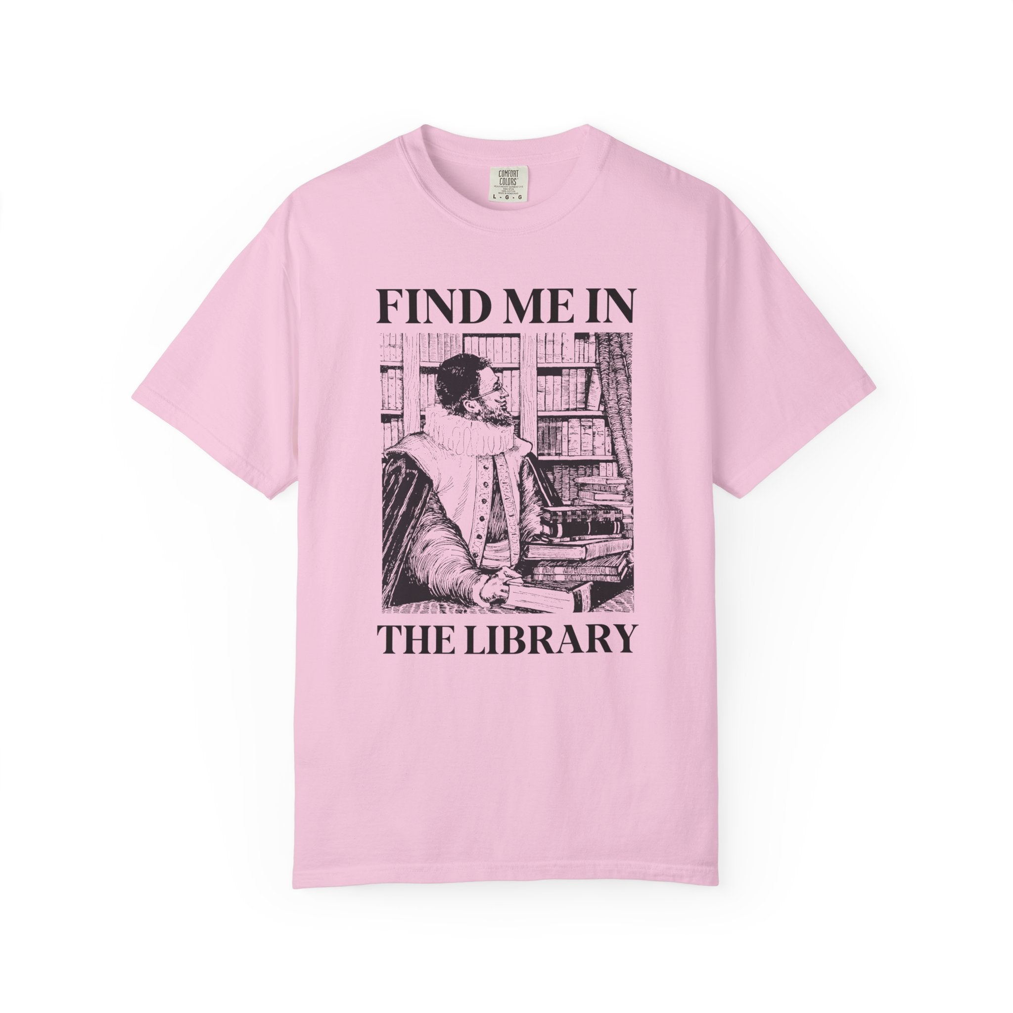 School Librarian or Reading Teacher Gift: Find Me in the Library, Funny Book Lover Librarian T-Shirt with Vintage Aesthetic, Silly Bookish T - Opal and June