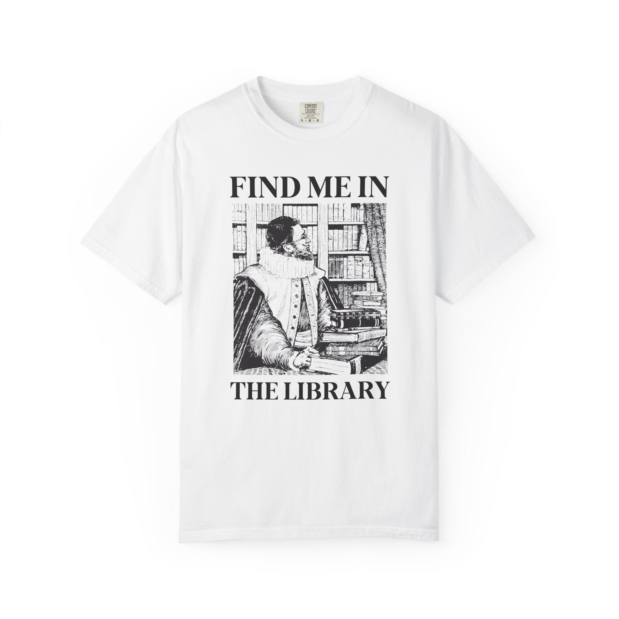 School Librarian or Reading Teacher Gift: Find Me in the Library, Funny Book Lover Librarian T-Shirt with Vintage Aesthetic, Silly Bookish T - Opal and June
