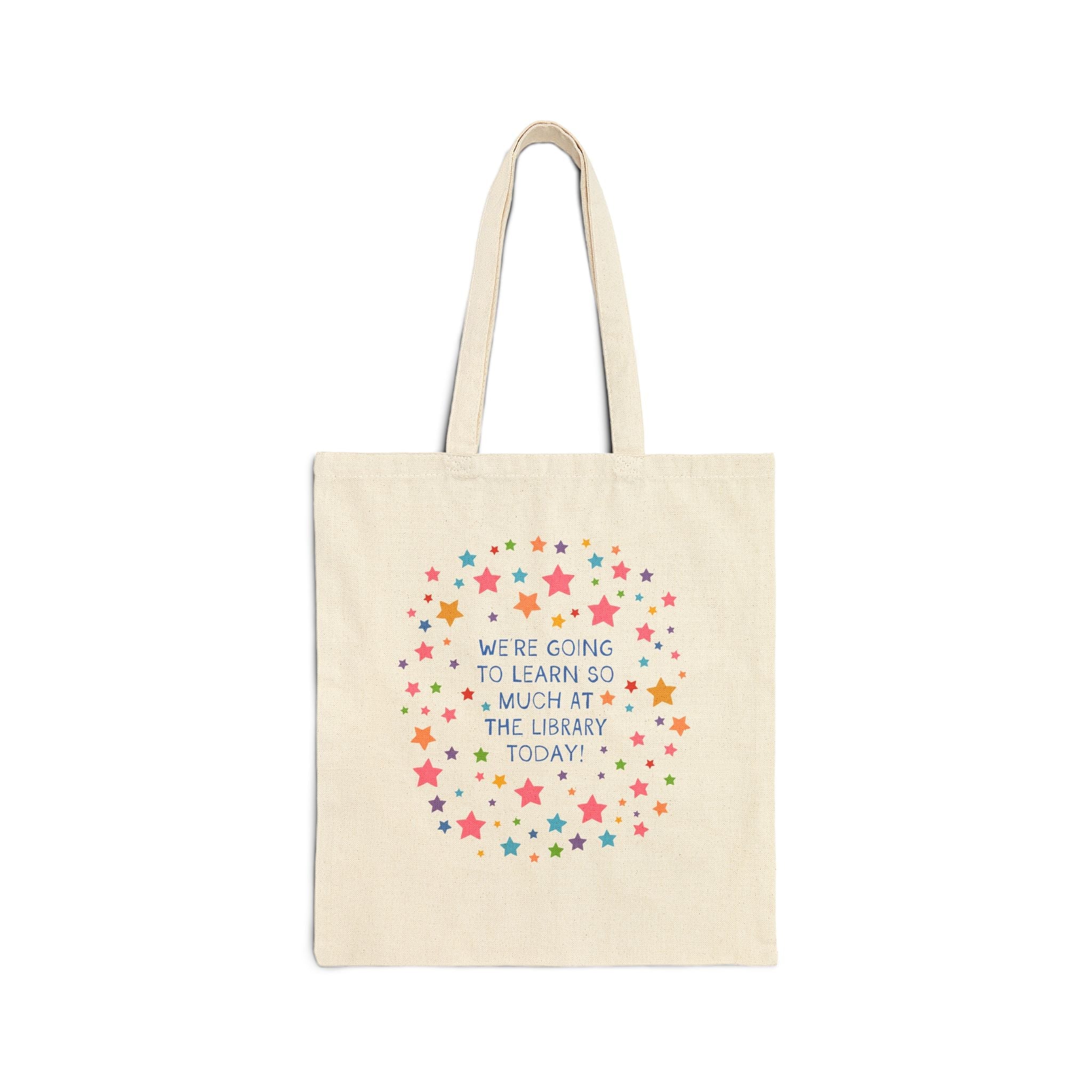 School Librarian Tote Bag: We're Going to Learn So Much at the Library Today! | Cute and Colorful Science Office Staff Matching Teacher Tote - Opal and June