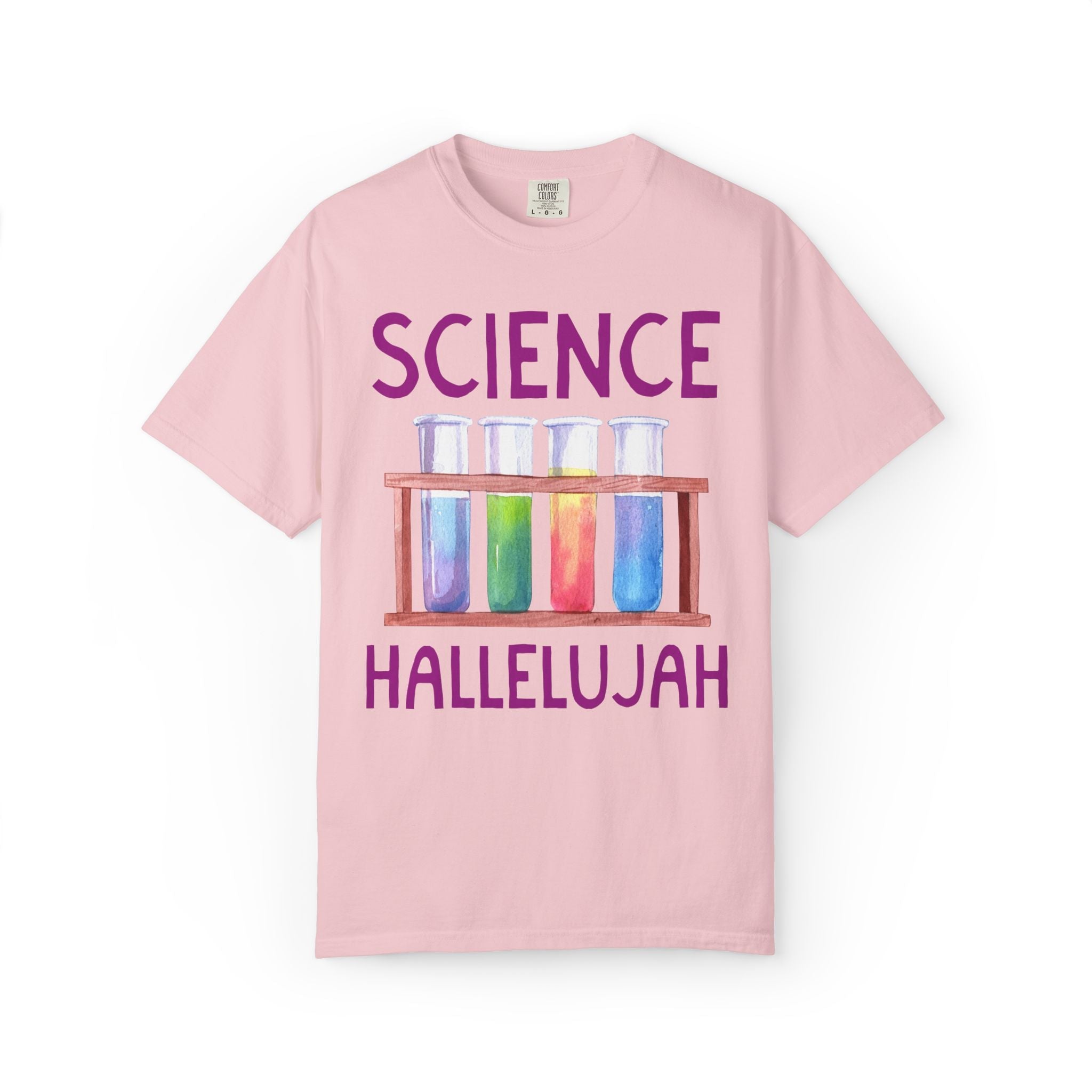 Science Hallelujah Chemistry Teacher or Middle School Science Teacher T-Shirt, Colorful and Fun Women in STEM Science Lover Tee Shirt - Opal and June