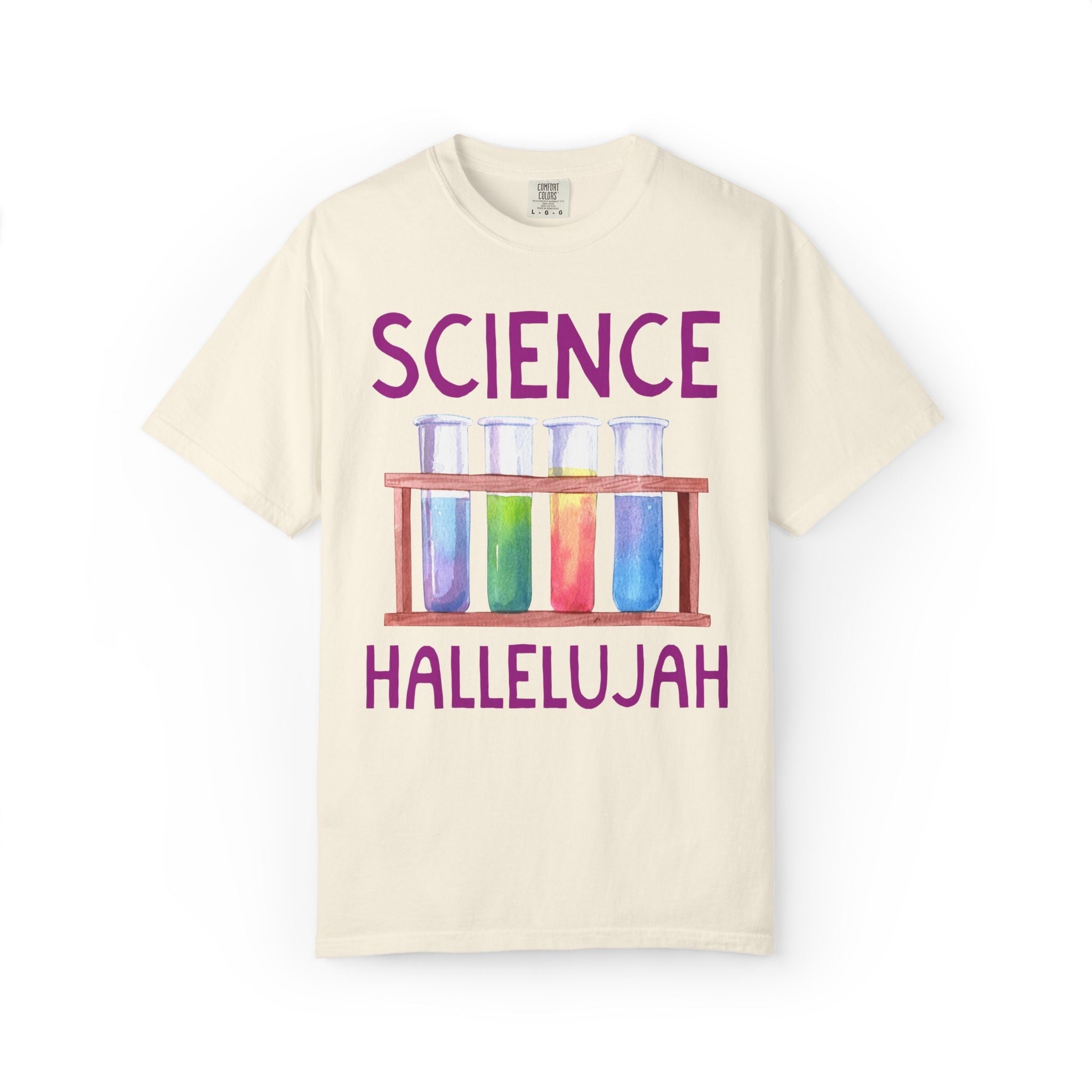 Science Hallelujah Chemistry Teacher or Middle School Science Teacher T-Shirt, Colorful and Fun Women in STEM Science Lover Tee Shirt - Opal and June