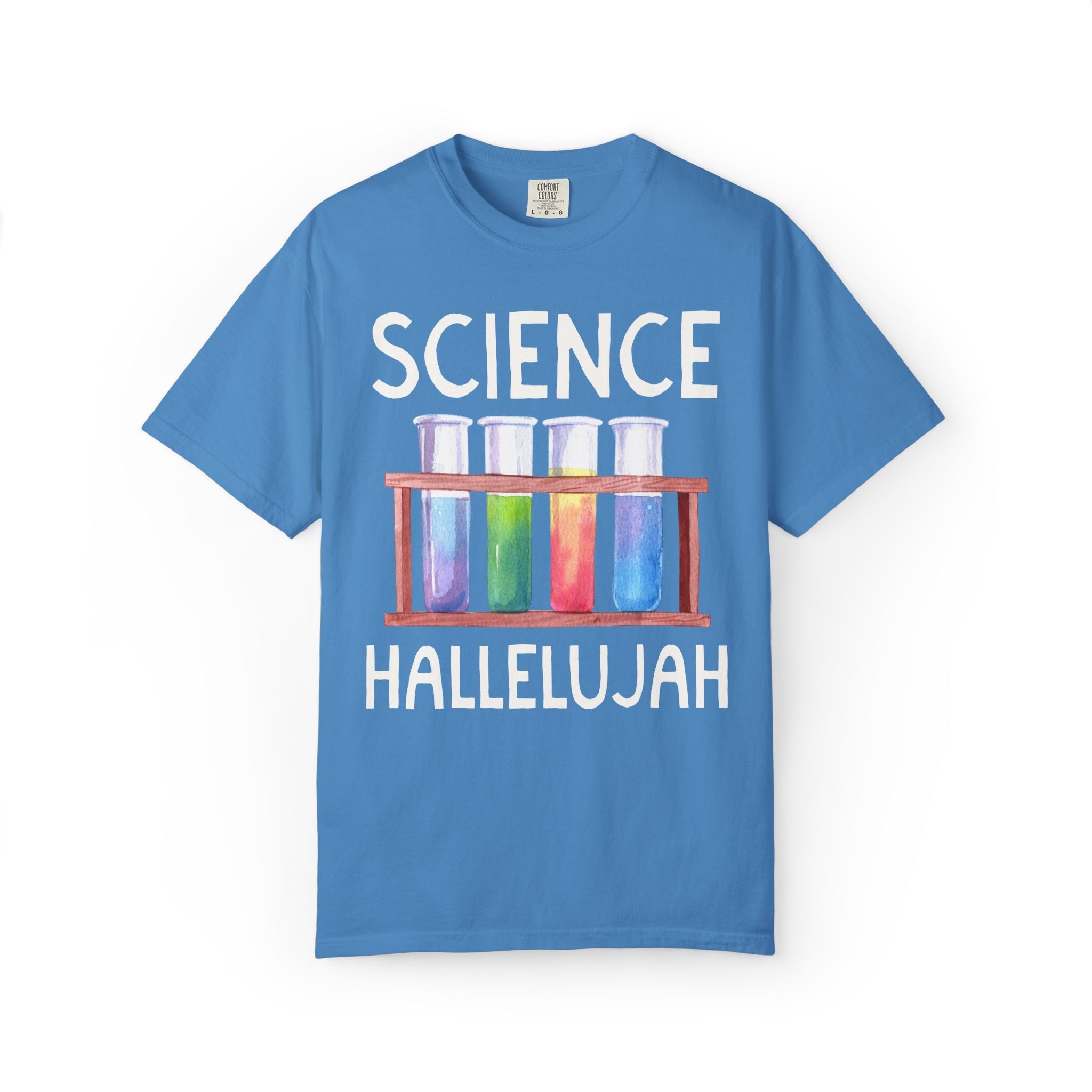 Science Hallelujah Chemistry Teacher or Middle School Science Teacher T-Shirt, Colorful and Fun Women in STEM Science Lover Tee Shirt - Opal and June