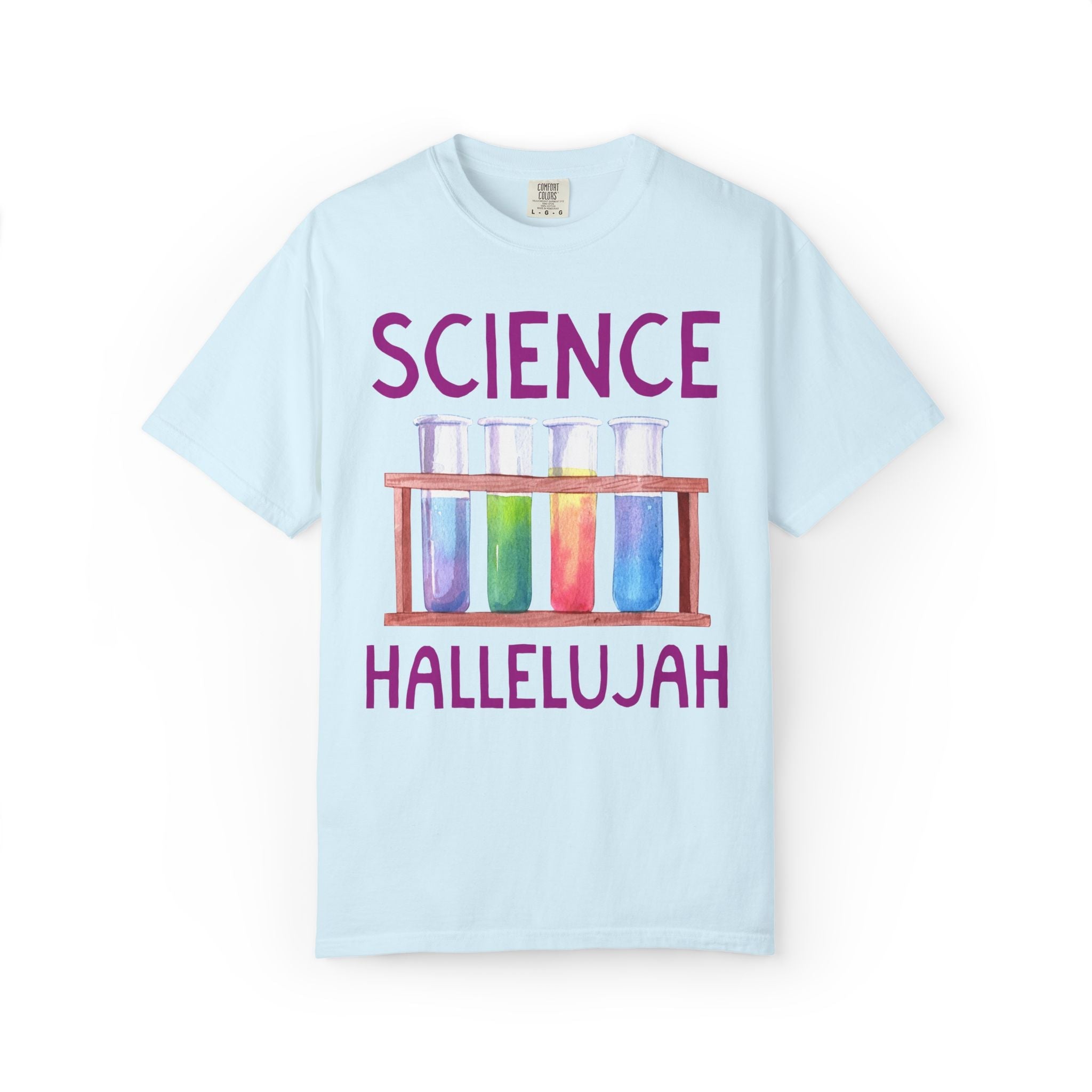 Science Hallelujah Chemistry Teacher or Middle School Science Teacher T-Shirt, Colorful and Fun Women in STEM Science Lover Tee Shirt - Opal and June