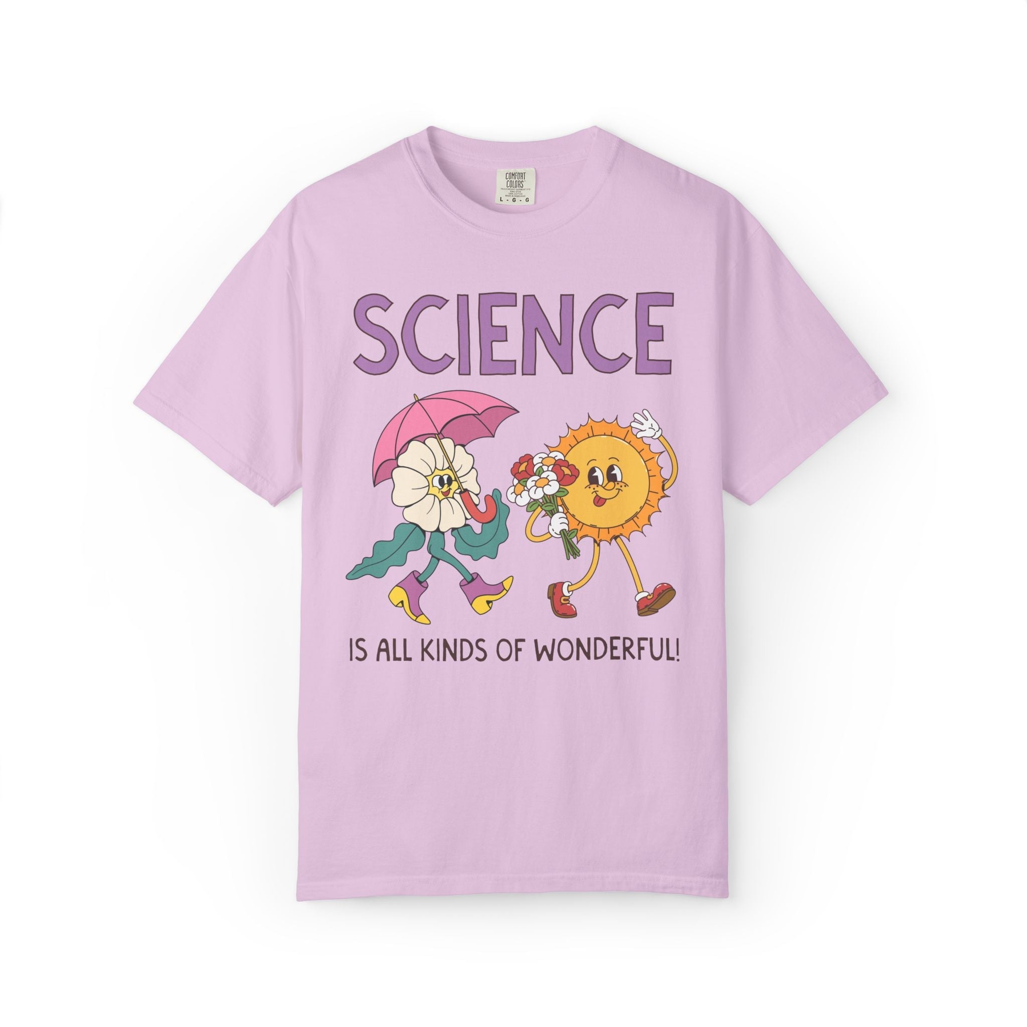 Science is All Kinds of Wonderful Teacher Team Tee Shirt for Back to School: Cute Matching Science Department Floral Tee with 90s Vibe - Opal and June