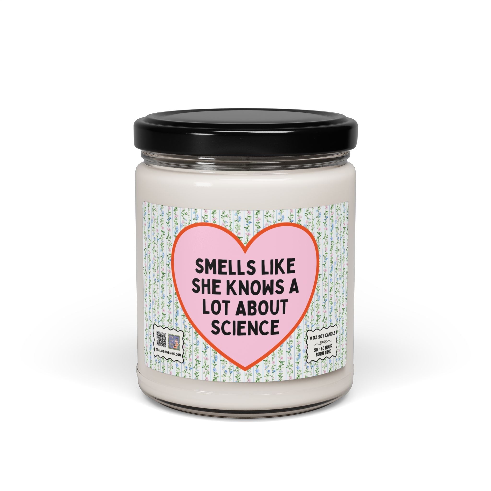 Science Teacher Appreciation Gift, 9 Oz Candle, Middle School Science Teacher, High School Teacher, Groovy Retro Heart, Biology Professor - Opal and June