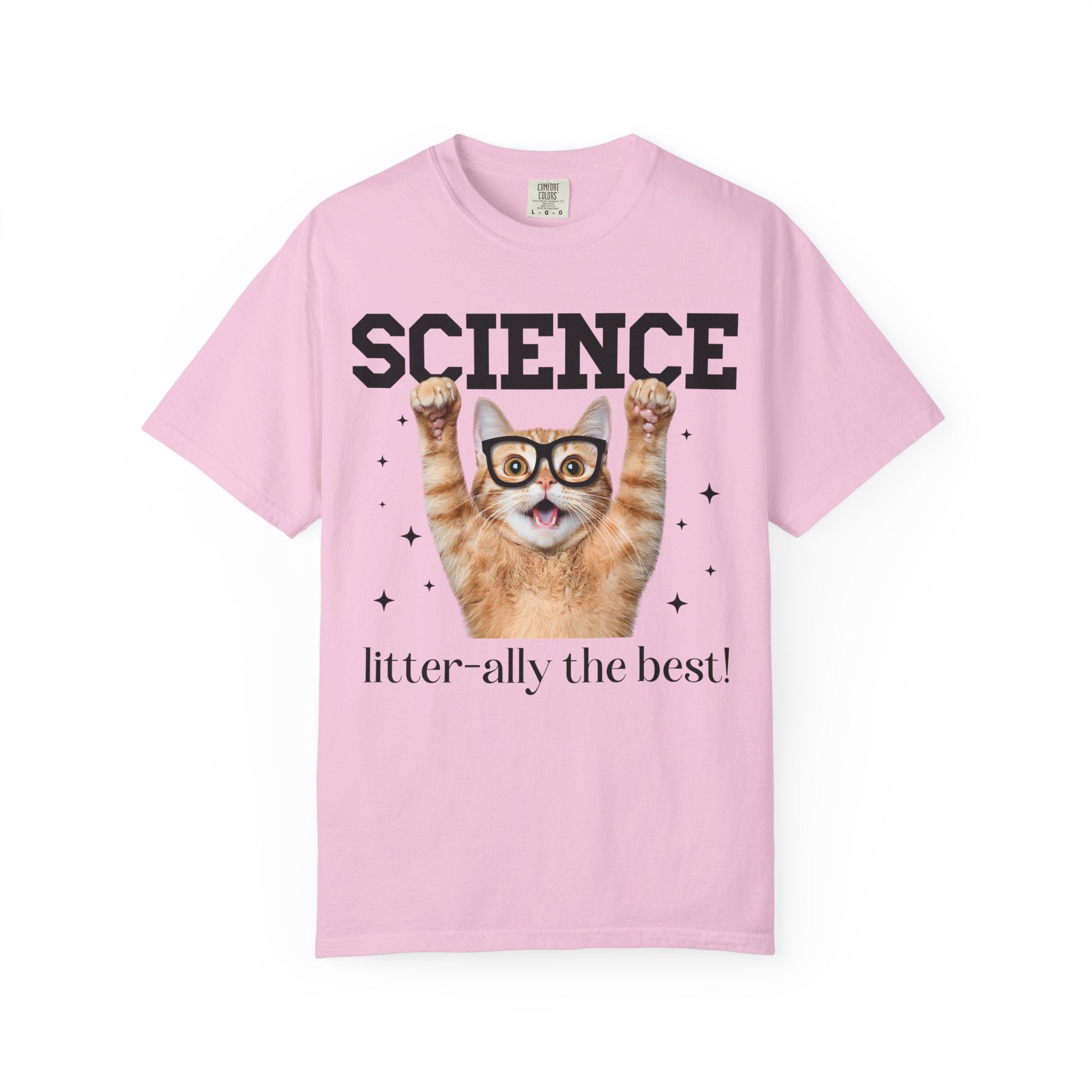 Science Teacher Cat Lover Tee Shirt for Back to School, Funny Saying Cat Mom or Cat Dad Gift, First Day of School Science Department Shirt - Opal and June