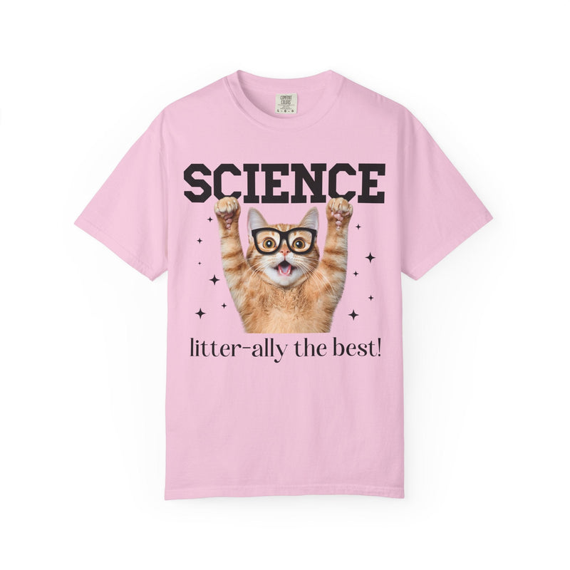 Science Teacher Cat Lover Tee Shirt for Back to School, Funny Saying Cat Mom or Cat Dad Gift, First Day of School Science Department Shirt - Opal and June