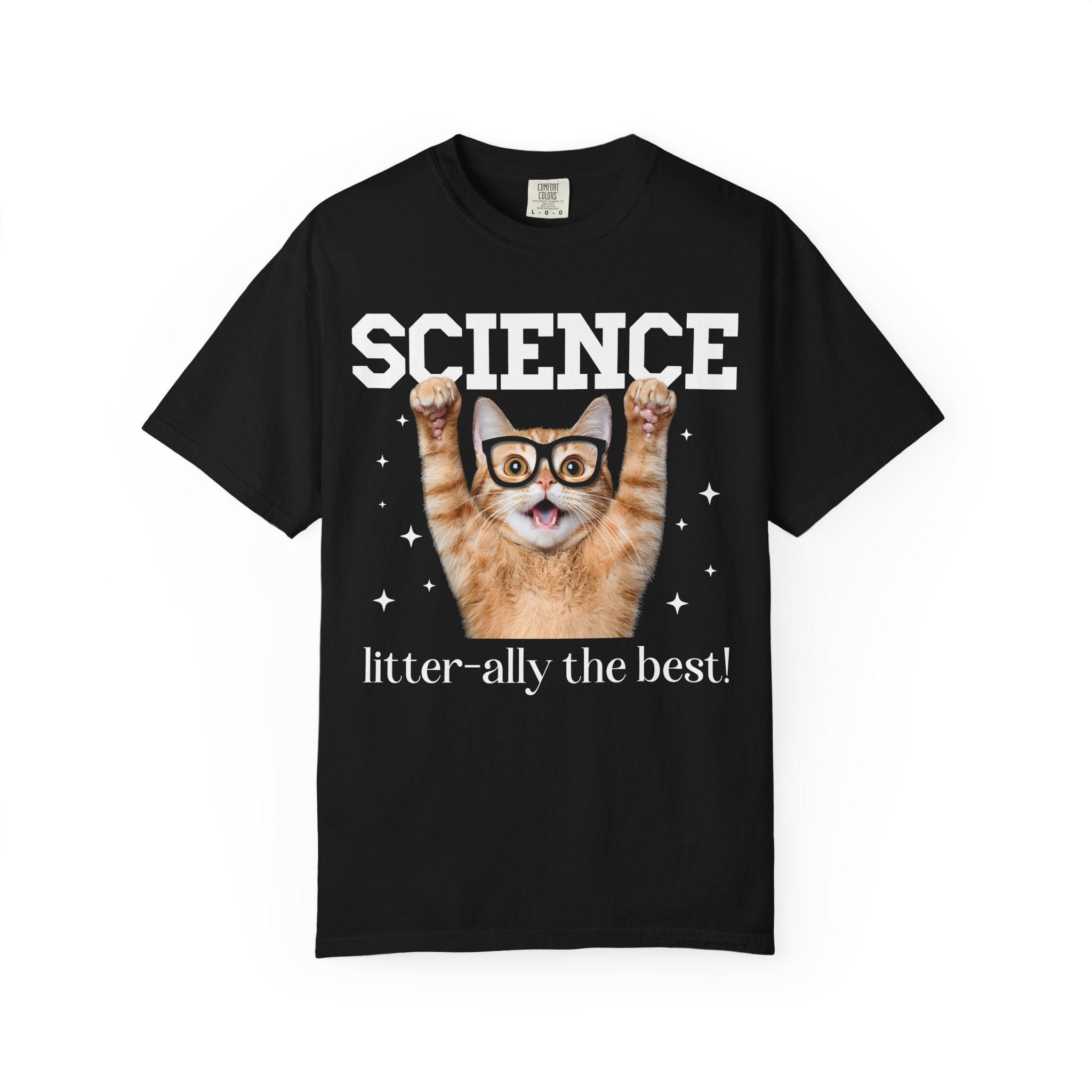 Science Teacher Cat Lover Tee Shirt for Back to School, Funny Saying Cat Mom or Cat Dad Gift, First Day of School Science Department Shirt - Opal and June