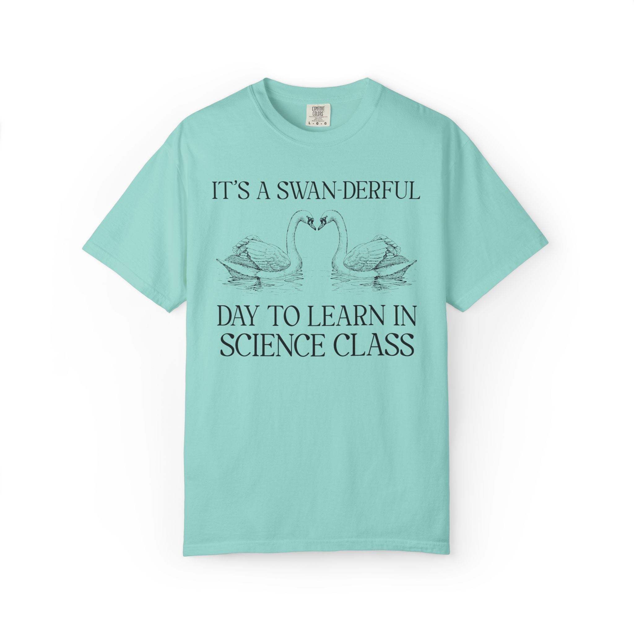 Science Teacher Cottagecore Swan T-Shirt: It's a Swan-derful Day to Learn in Science, Cute Back to School Matching Teacher Tee, Animal Lover - Opal and June