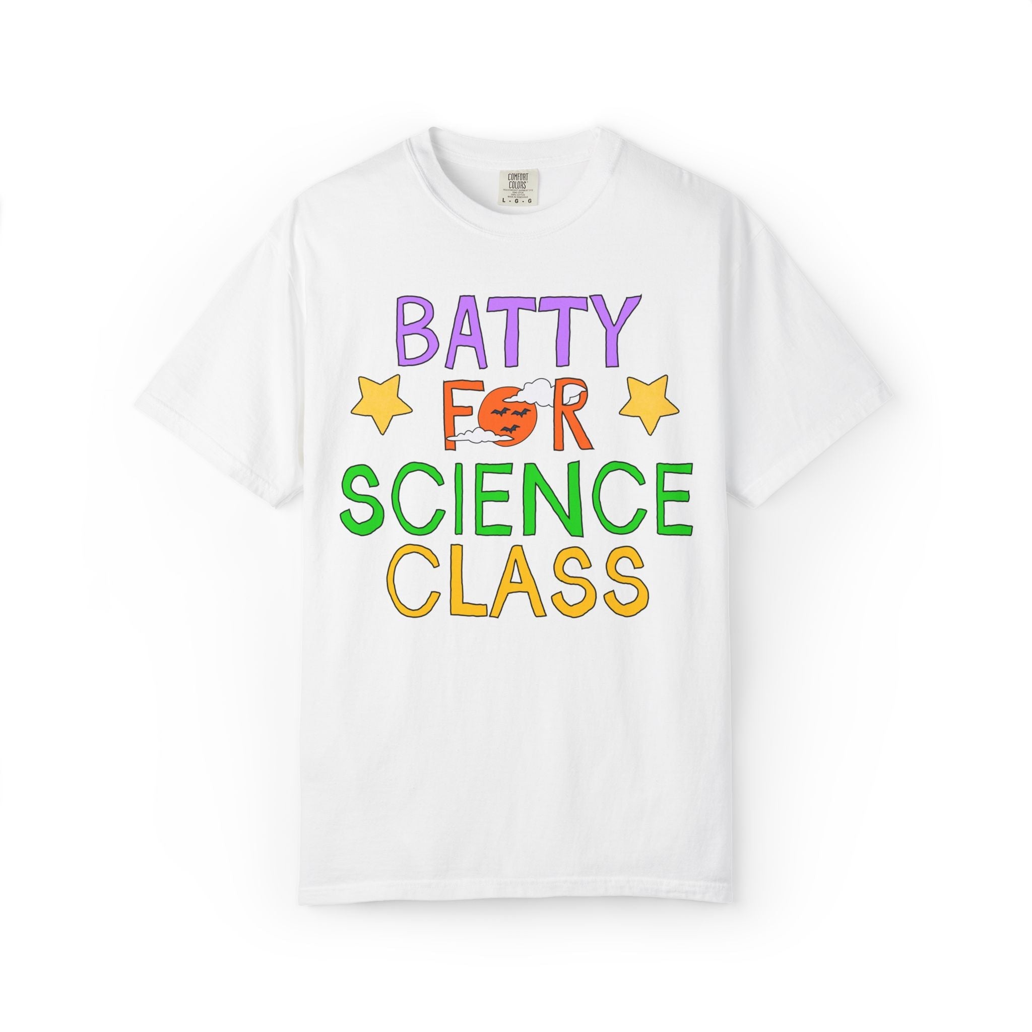 Science Teacher Halloween Tee Shirt: Batty for Science Class | Cute and Nostalgic Halloween Teacher Team T-Shirt for October, 90s Vibe - Opal and June