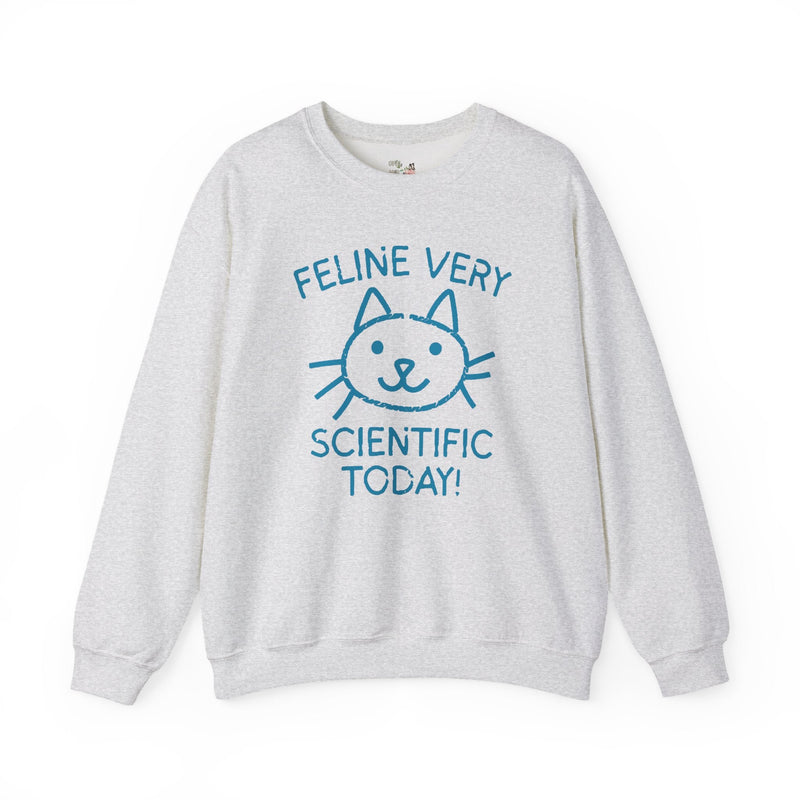 Science Teacher Sweatshirt, Cat Lover: Feline Very Scientific Today, Funny Saying Biologist or, Chemistry Major Shirt for Cat Mom, Cat Dad - Opal and June