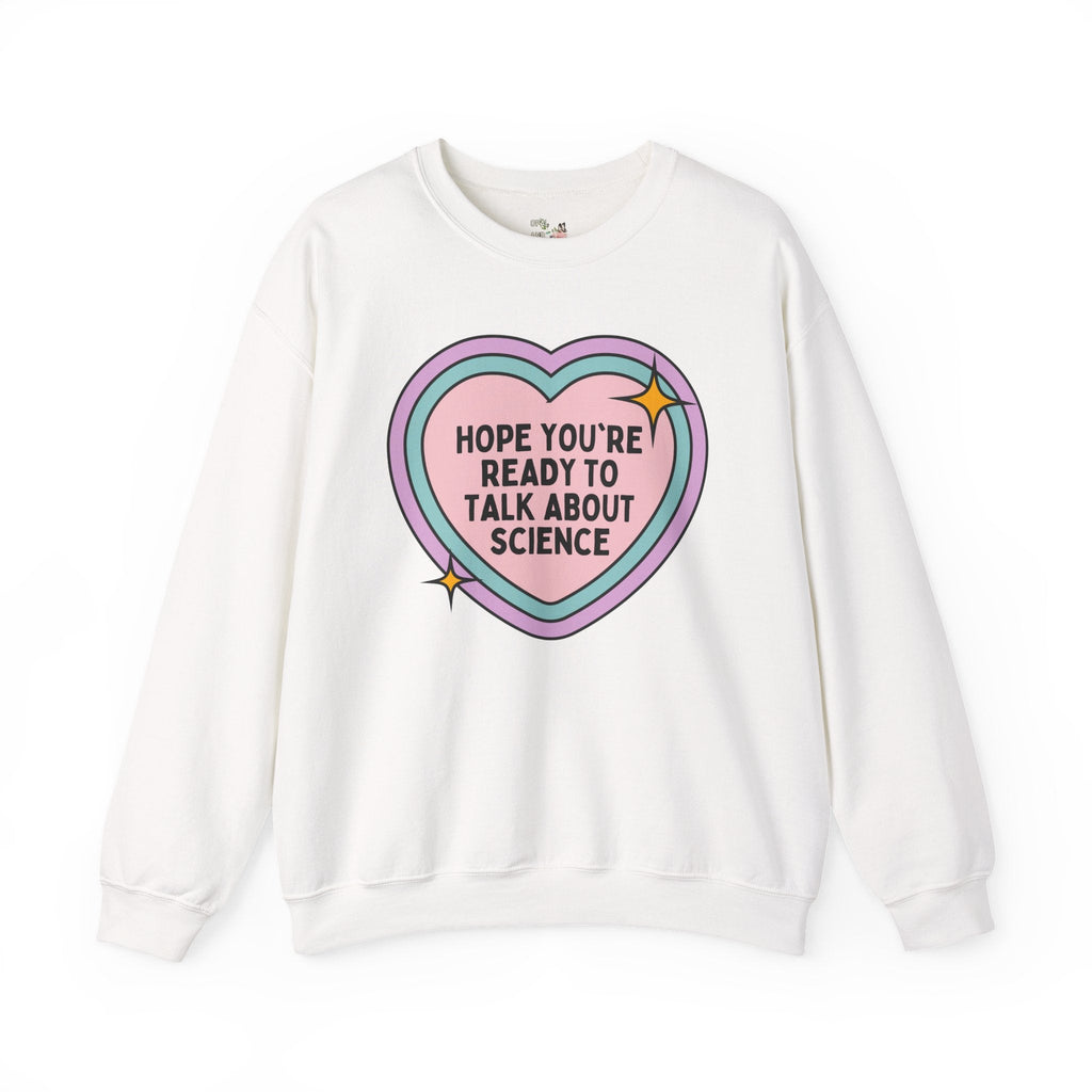 Science Teacher Sweatshirt for Middle School Science Teacher, High School Teacher Appreciation Gift, Groovy Retro Heart, Biology Professor - Opal and June
