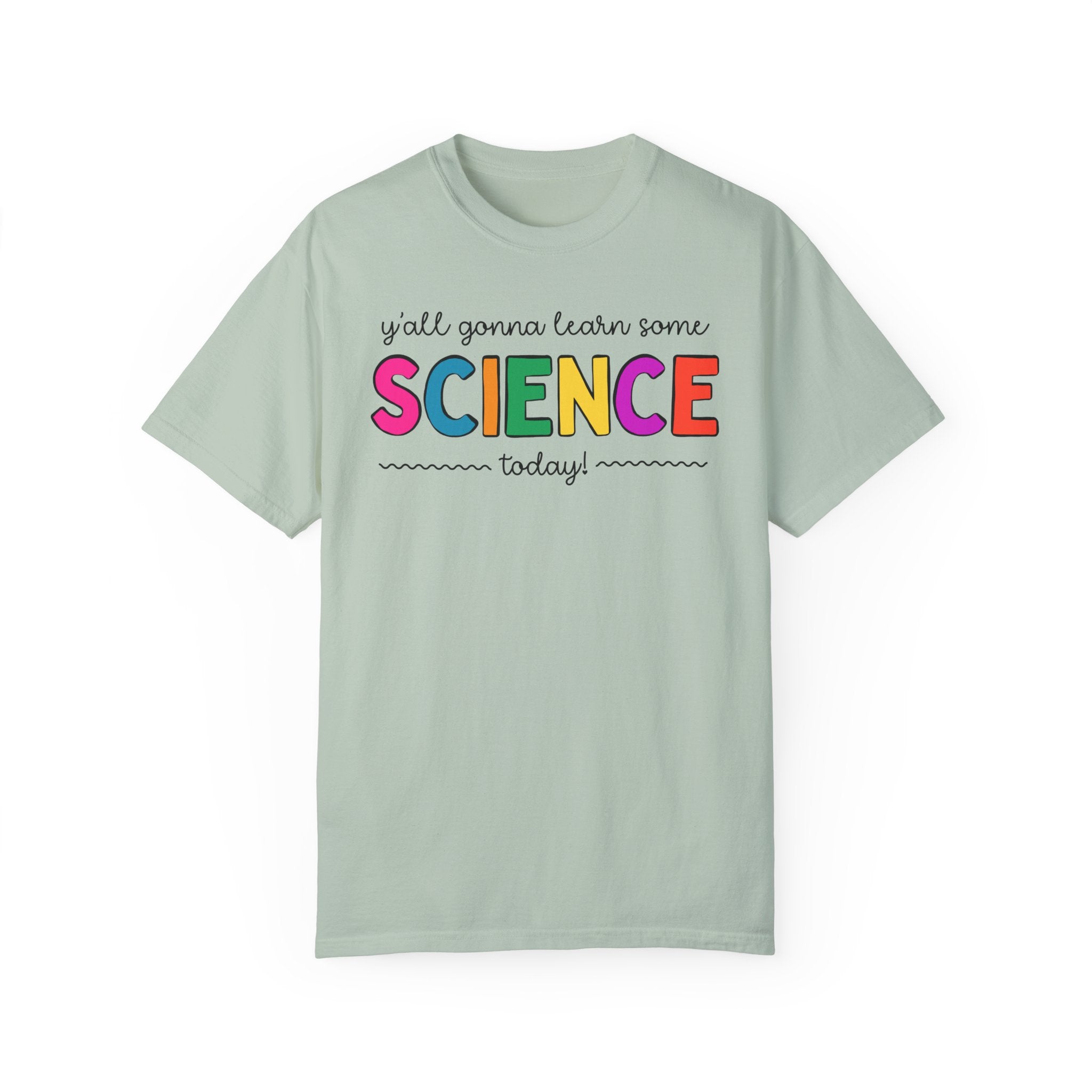 Science Teacher Tee Shirt, Colorful Letters: T-Shirt for History Buff, Biology Teacher Teacher Appreciation Gift, Chemisty Professor Present - Opal and June