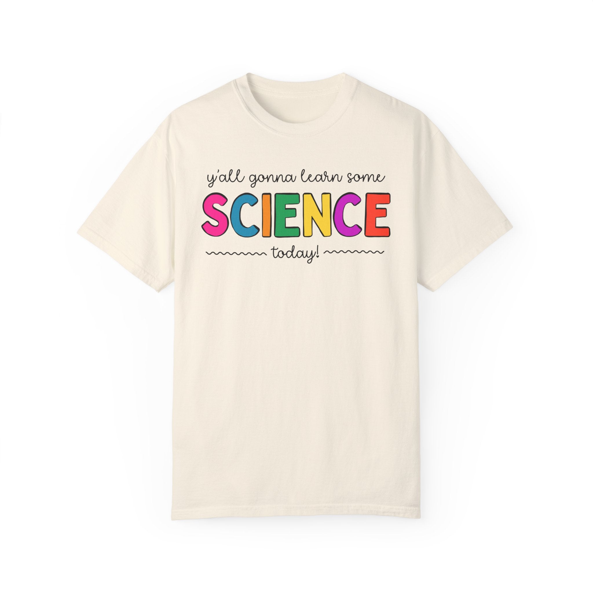 Science Teacher Tee Shirt, Colorful Letters: T-Shirt for History Buff, Biology Teacher Teacher Appreciation Gift, Chemisty Professor Present - Opal and June