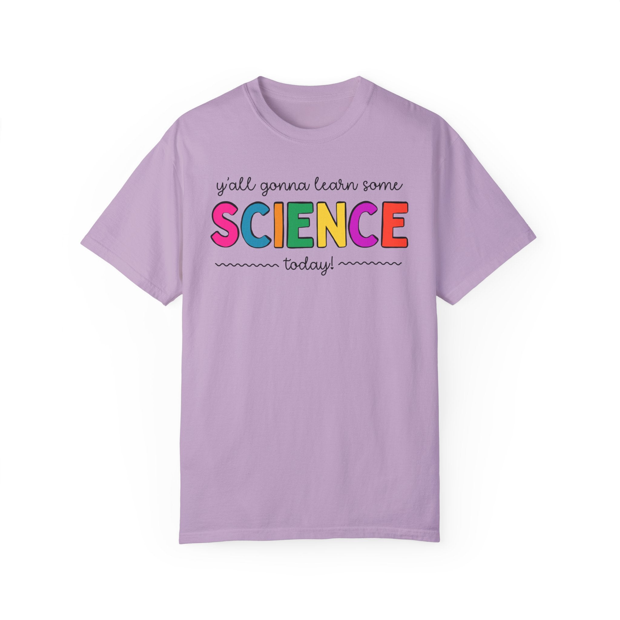 Science Teacher Tee Shirt, Colorful Letters: T-Shirt for History Buff, Biology Teacher Teacher Appreciation Gift, Chemisty Professor Present - Opal and June