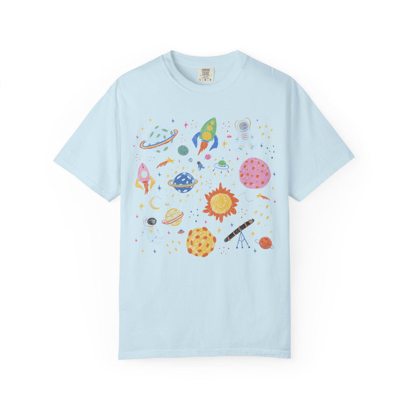 Science Teacher Tee Shirt for Astronomy Major, Colorful Nineties Throwback Tee for Science Major or Astrophysicist, Middle School Teacher - Opal and June