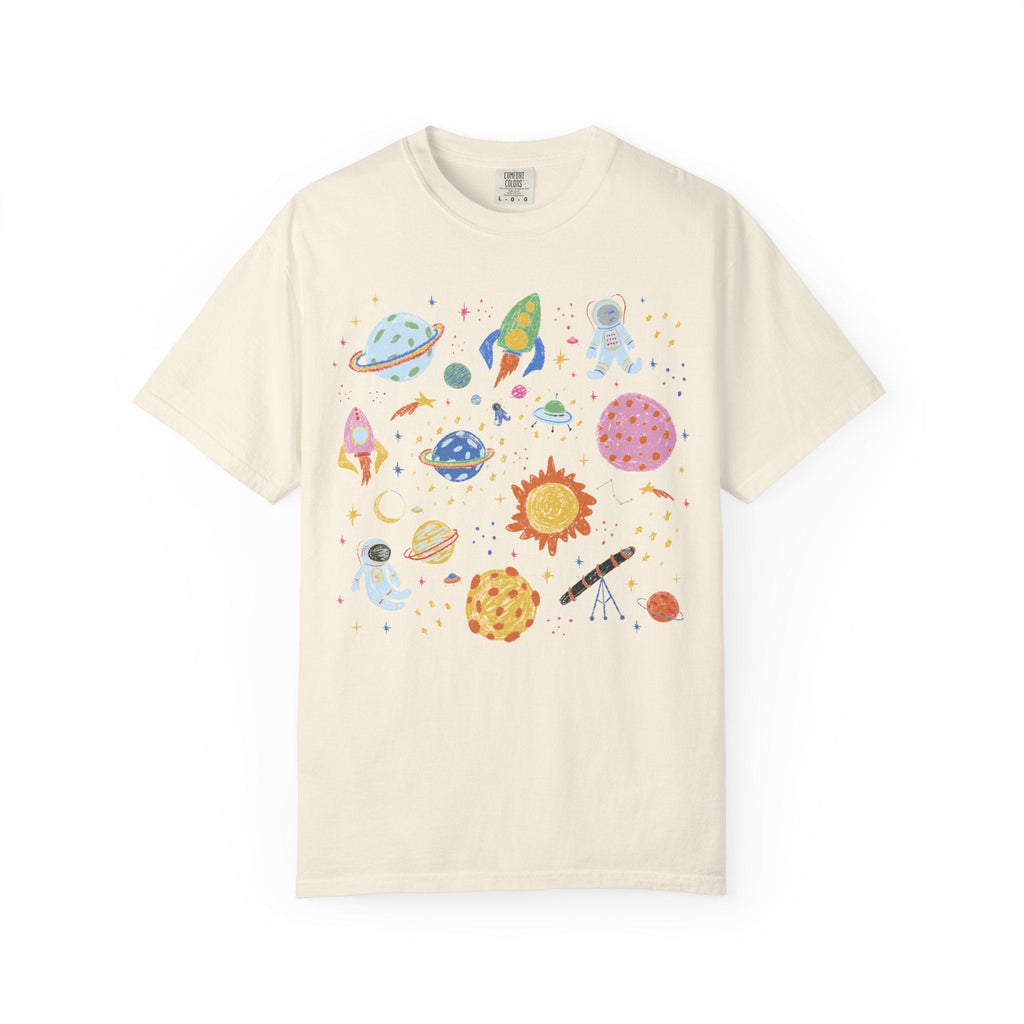 Science Teacher Tee Shirt for Astronomy Major, Colorful Nineties Throwback Tee for Science Major or Astrophysicist, Middle School Teacher - Opal and June