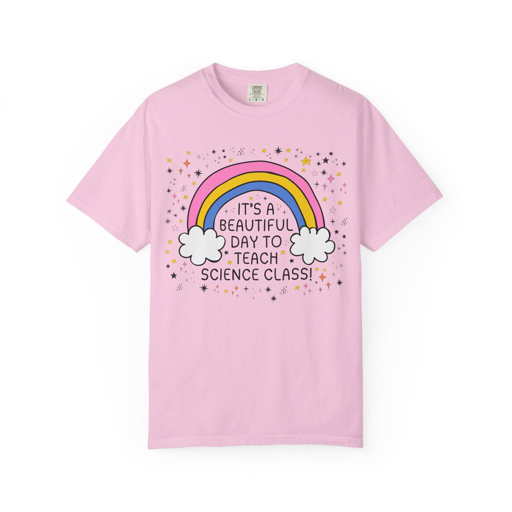 Science Teacher Tee Shirt for Back to School, Cute Science Department T-Shirt with Rainbow, Chemistry Professor or Teaching Assistant Shirt - Opal and June