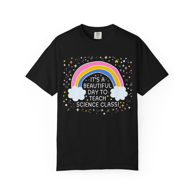 Science Teacher Tee Shirt for Back to School, Cute Science Department T-Shirt with Rainbow, Chemistry Professor or Teaching Assistant Shirt - Opal and June