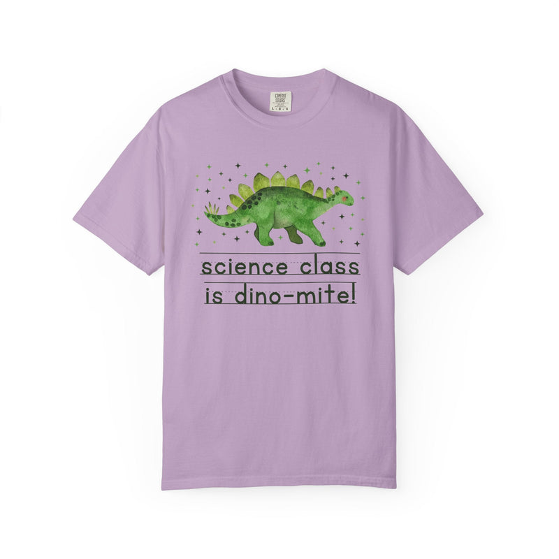 Science Teacher Tee Shirt for Back to School, Funny and Adorable 90s Aesthetic Dinosaur Lover T-Shirt for High School Science Department - Opal and June