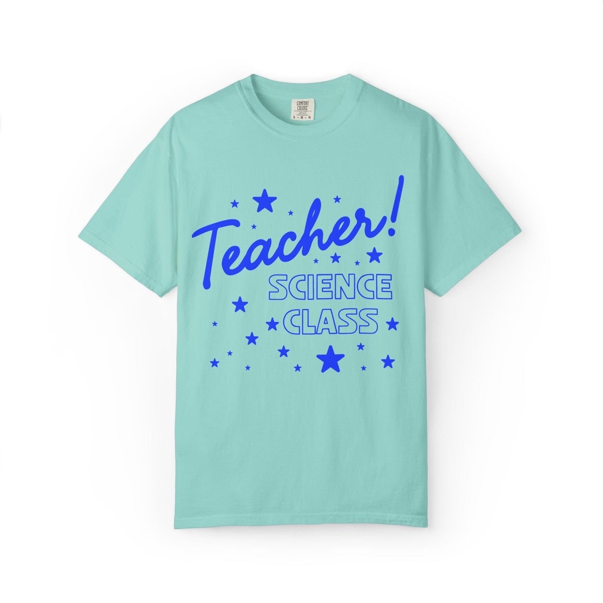 Science Teacher Tee Shirt with Stars: Cute Matching Teacher Shirt, Back to School, Teacher Appreciation Gift, High School Science Department - Opal and June