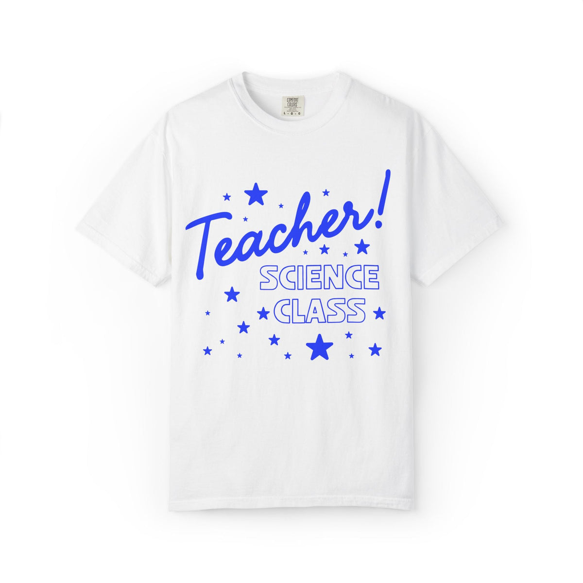 Science Teacher Tee Shirt with Stars: Cute Matching Teacher Shirt, Back to School, Teacher Appreciation Gift, High School Science Department - Opal and June