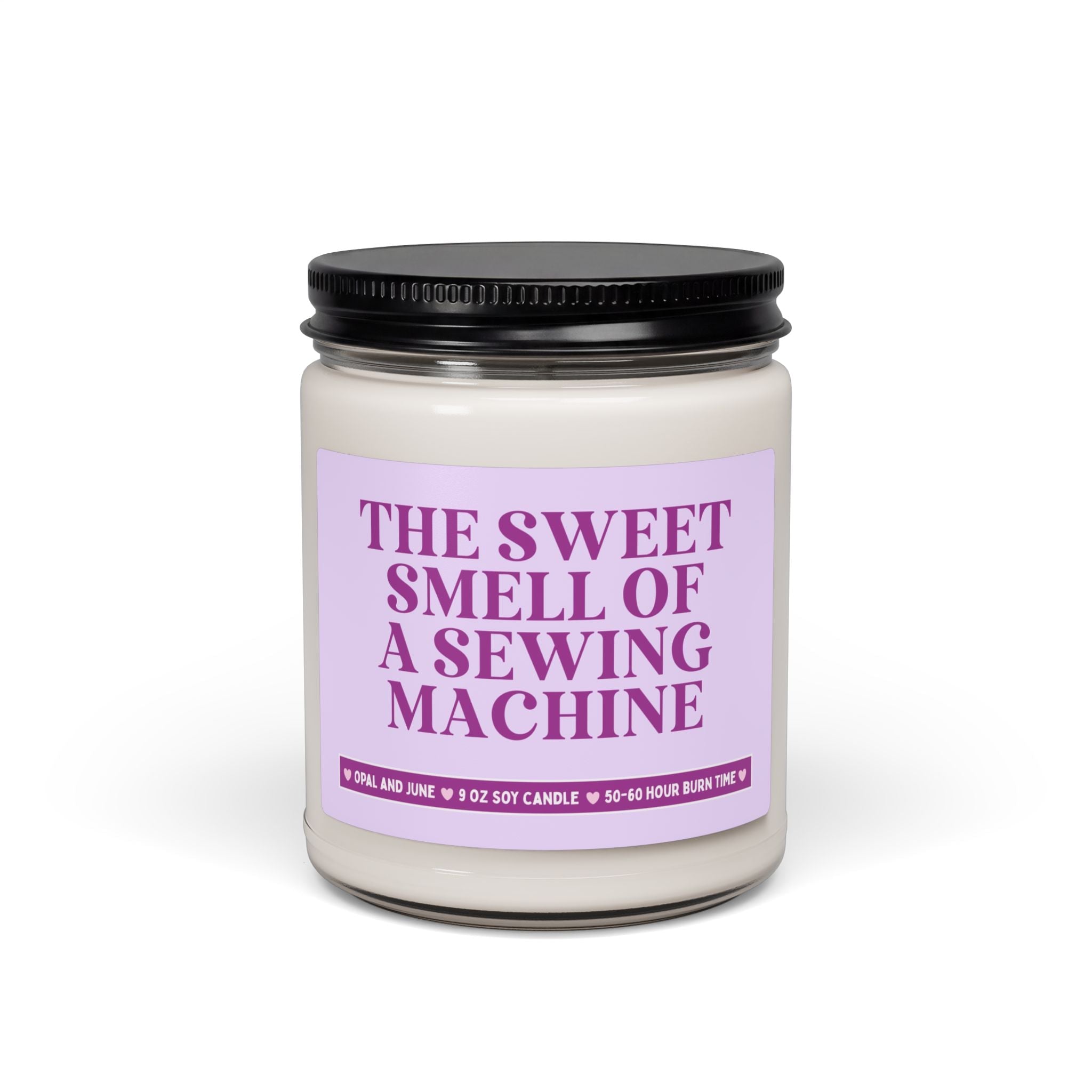 Seamstress or Sewing Lover Gift for Mom Wife or Sister Who Loves to Sew: The Sweet Smell of a Sewing Machine, 9 Oz Soy Candle, Fashion Major - Opal and June