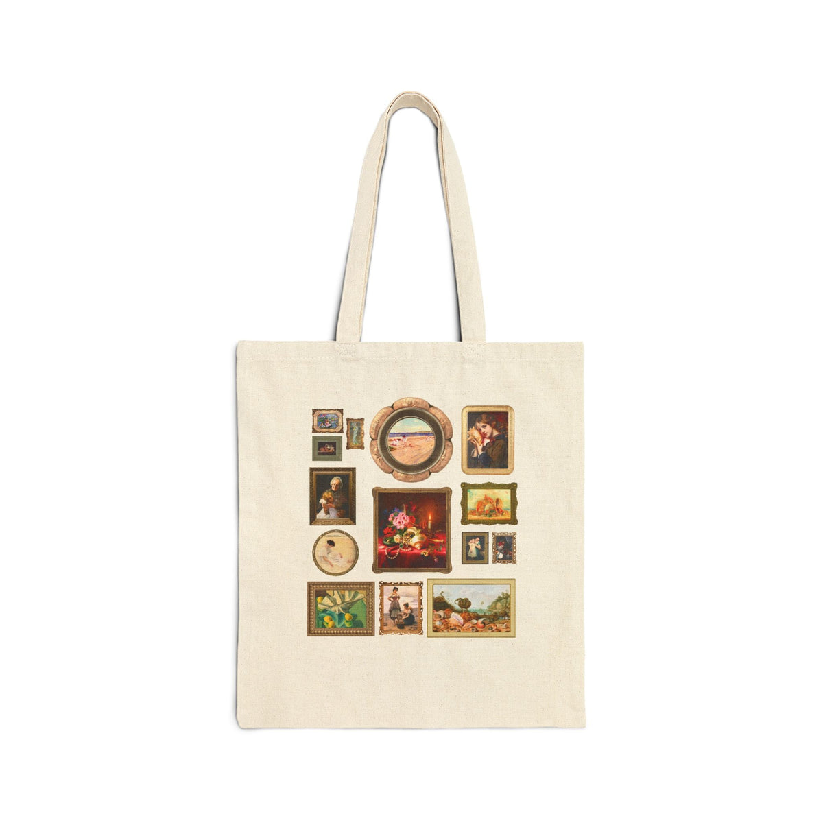 Seashell Art History Tote Bag for Sea Shell Hunter or Conchologist Who Loves Famous Paintings: Cute Art Historian Tote, Museum Lover - Opal and June