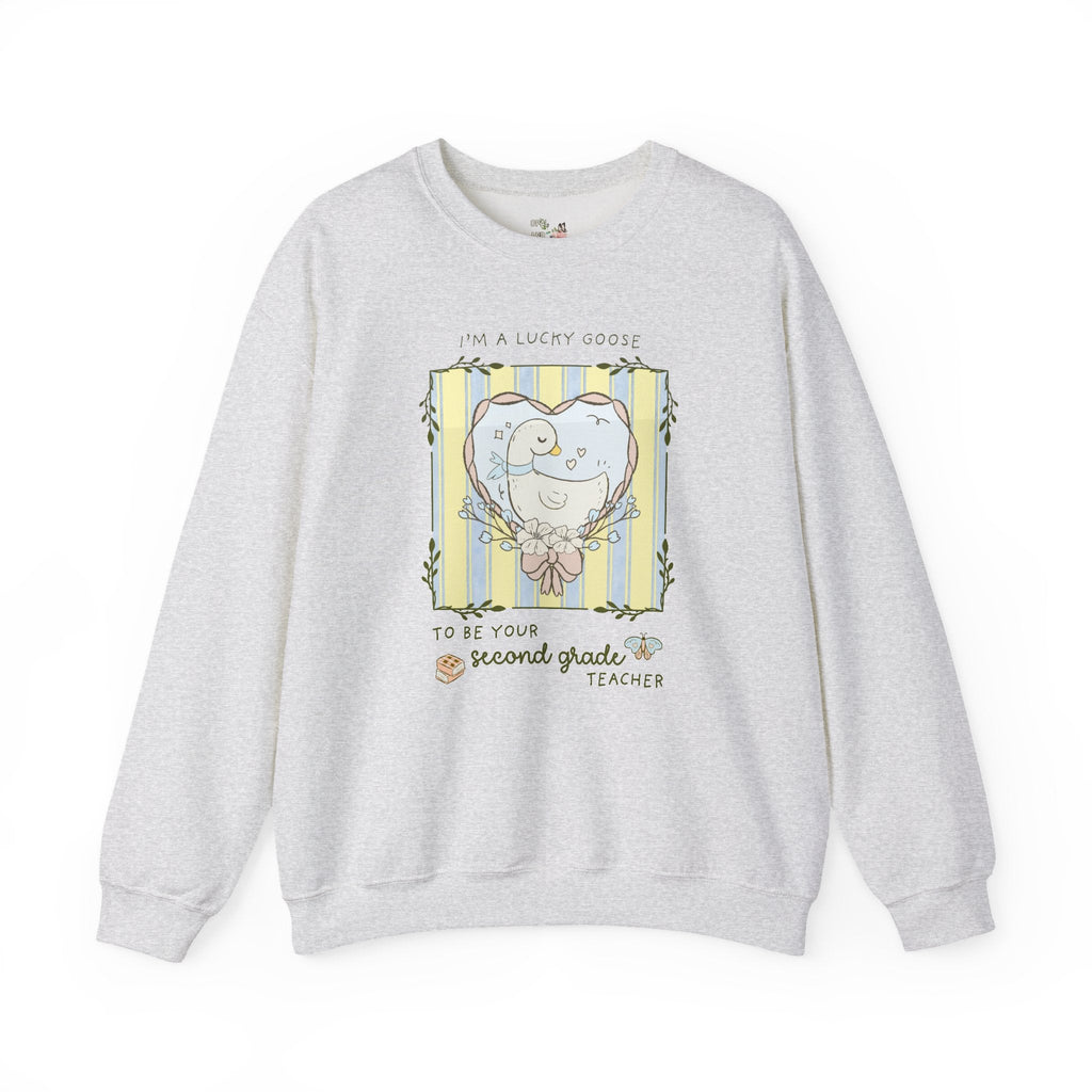 Second Grade Back to School Silly Goose Teacher Shirt, Cute Cottagecore Animal Lover Crewneck, Meet the Teacher Night, 2nd Grade Crew Shirt - Opal and June